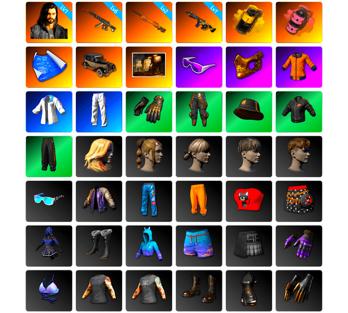 Yellow Smoke Grenade, Pink Smoke Grenade, Snow Glasses, PGC 2021 Contingent Chaos Mask, Desolate Warehouse, XingHun's Tiger Strike Jacket, XingHun's Tiger Strike Pants, Full Autumn — M416