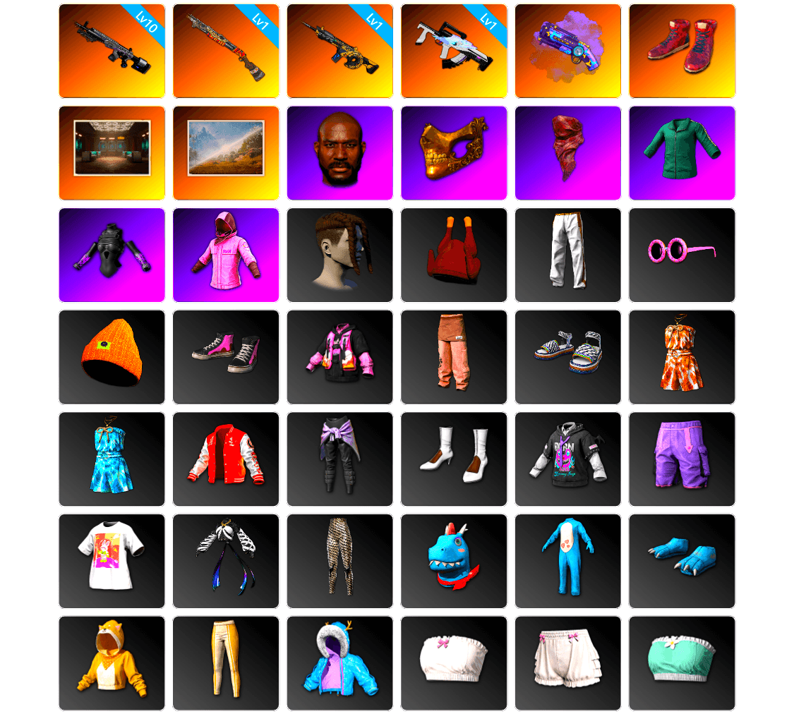 Purple Magical Mist — M79, Hi-top Trainers (Red), Jonathan Kamau, PGC 2021 Contingent Chaos Mask, PLAYERUNKNOWN's Bandana, Rash Beixli Xtra Tough Jacket, Rash Beixli Xtra Tough Jacket, Exquisite Pants