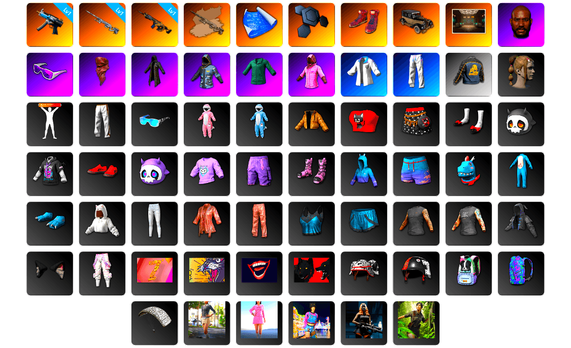 Hi-top Trainers (Red), Jonathan Kamau, Snow Glasses, PLAYERUNKNOWN's Bandana, Heavy Fur Coat (Black), Rash Beixli Xtra Tough Jacket, Rash Beixli Xtra Tough Jacket, XingHun's Tiger Strike Jacket, XingHun's Tiger Strike Pants, Exquisite Pants