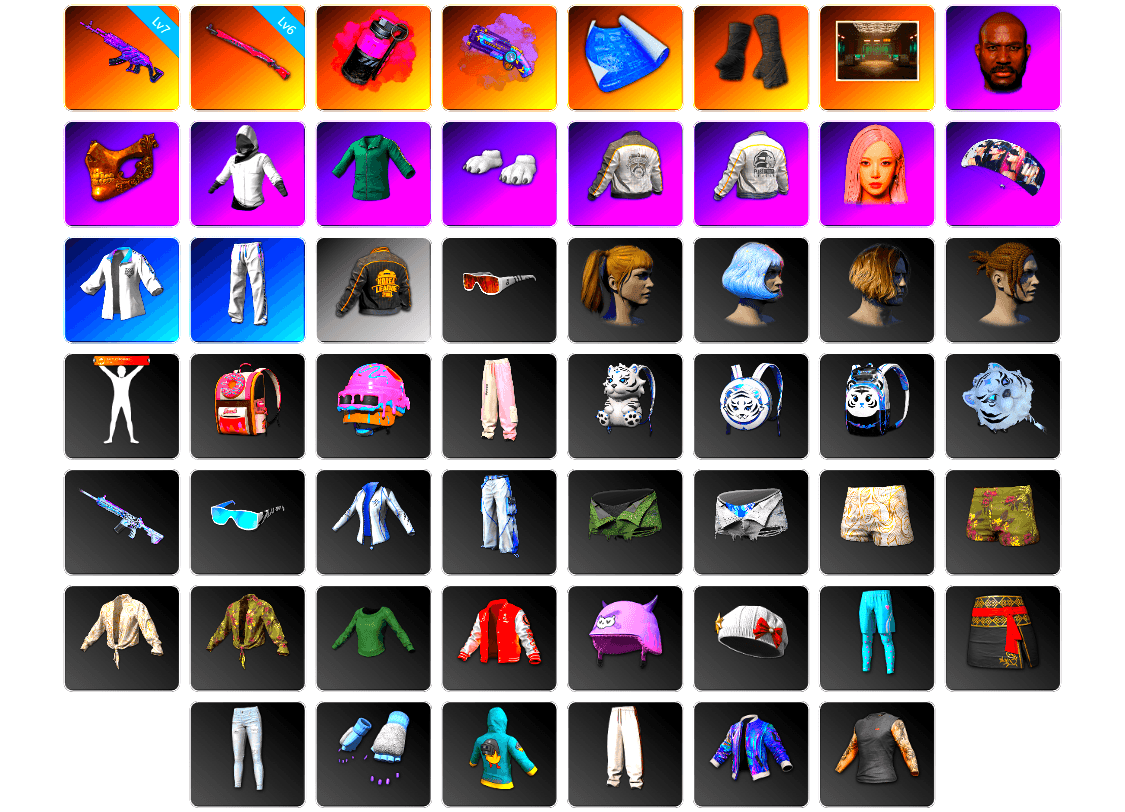 Magenta Smoke Grenade, Duncan's Infiltrator Handwraps, Jonathan Kamau, PGC 2021 Contingent Chaos Mask, Polar Bear Feet, aespa Stage, Harley Quinn's Hair, PML 2019 Phase 2 Jacket, PEL 2019 Phase 2 Jacket, XingHun's Tiger Strike Jacket, XingHun's Tiger Strike Pants, PKL 2019 Phase 2 Jacket, aespa GISELLE, Festive Gloves (Red), «Chiron» Sports Car