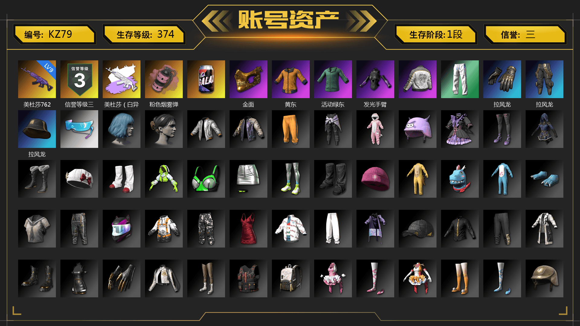 Pink Smoke Grenade, PGC 2021 Contingent Chaos Mask, PML 2019 Phase 2 Jacket, XingHun's Tiger Strike Pants, Full Autumn — M416