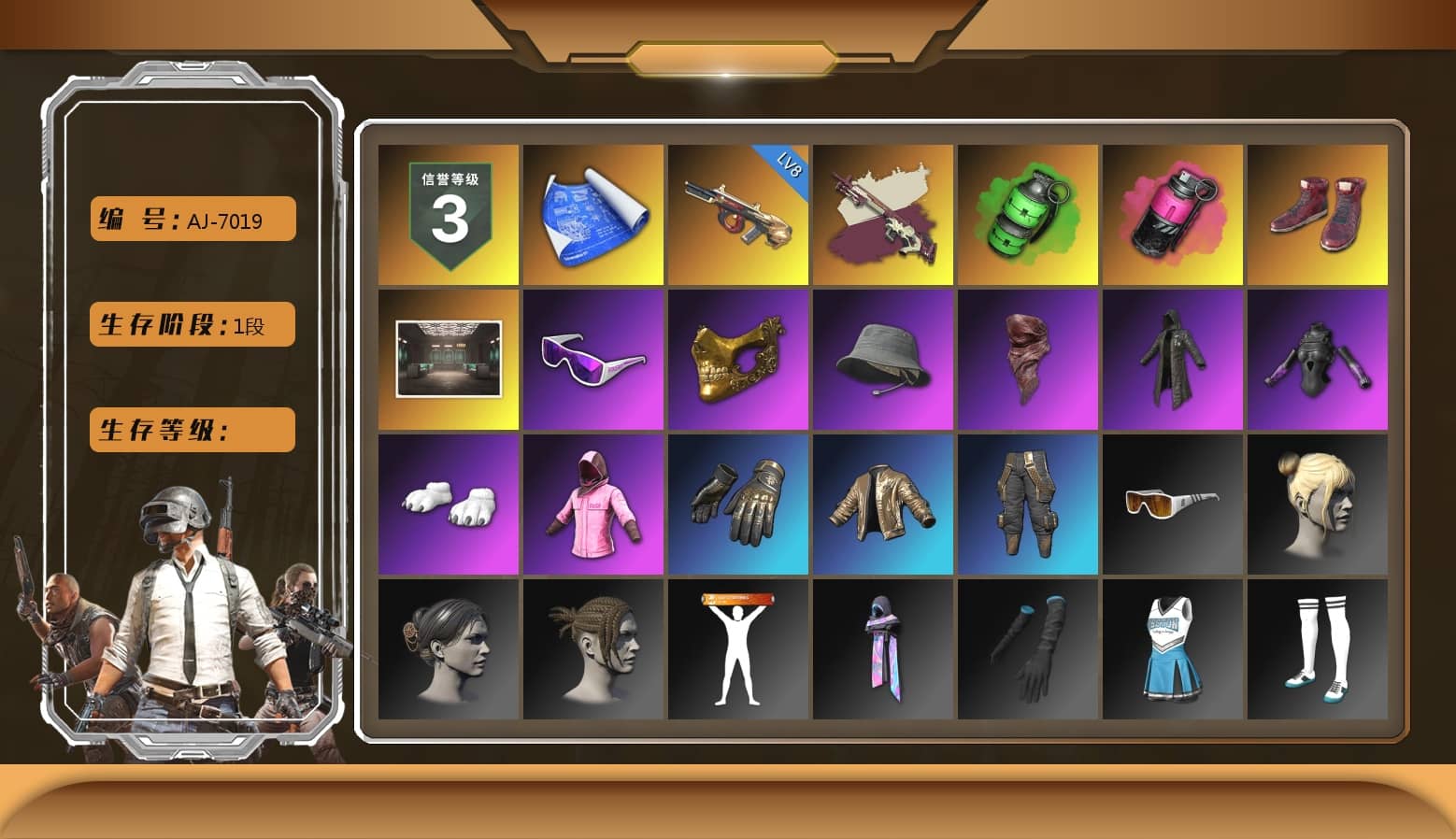 Cyber Threat — Mk12, Emerald Smoke Grenade, Magenta Smoke Grenade, Hi-top Trainers (Red), Snow Glasses, PGC 2021 Contingent Chaos Mask, PLAYERUNKNOWN's Bandana, Heavy Fur Coat (Black), Polar Bear Feet, Rash Beixli Xtra Tough Jacket, Rash Beixli Xtra Tough Jacket, Sideshow Bear Feet, Full Autumn — M416