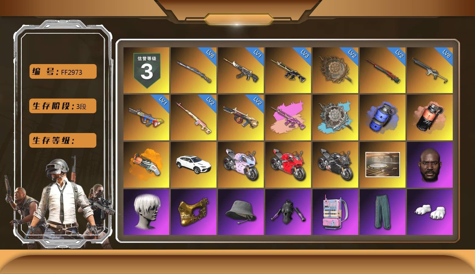 Rest in Pink — Dragunov [2], Blue Smoke Grenade, Coral Smoke Grenade, Orange Fog of Fury — M79, «Panigale V4 S (Twilight Torque)» Motorcycle, «Panigale V4 S (Pitch Black)» Motorcycle, Showroom, Jonathan Kamau, 9S's Hairstyle, PGC 2021 Contingent Chaos Mask, Polar Bear Feet, Harley Quinn's Hair, Rash Beixli Xtra Tough Jacket, PEL 2019 Phase 2 Jacket, PJS 2019 Phase 2 Jacket, Sideshow Bear Feet, XiongDi Hoodie, StreamerOne, PGI.S Colorshift — Beryl M762, Crash Test Handwraps