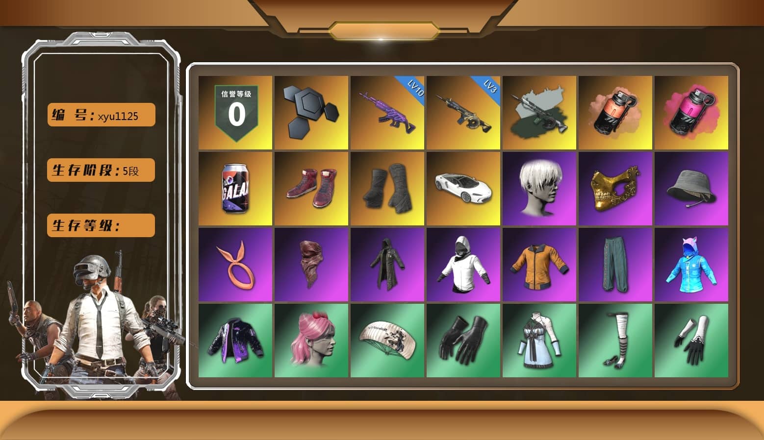 Time Keeper - M416 (Gray Green), Coral Smoke Grenade, Magenta Smoke Grenade, Hi-top Trainers (Red), Duncan's Infiltrator Handwraps, 9S's Hairstyle, PGC 2021 Contingent Chaos Mask, PLAYERUNKNOWN's Bandana, Heavy Fur Coat (Black), Harley Quinn's Hair, Rash Beixli Xtra Tough Jacket, StreamerOne, Full Autumn — M416, GLL Grand Slam Sweatshirt