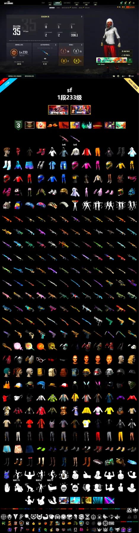 Secret Showroom, Hi-top Trainers (Red), PLAYERUNKNOWN's Bandana, Heavy Fur Coat (Black), WackyJacky101's Jacket, Bunny Academy Sailor Gloves - 2