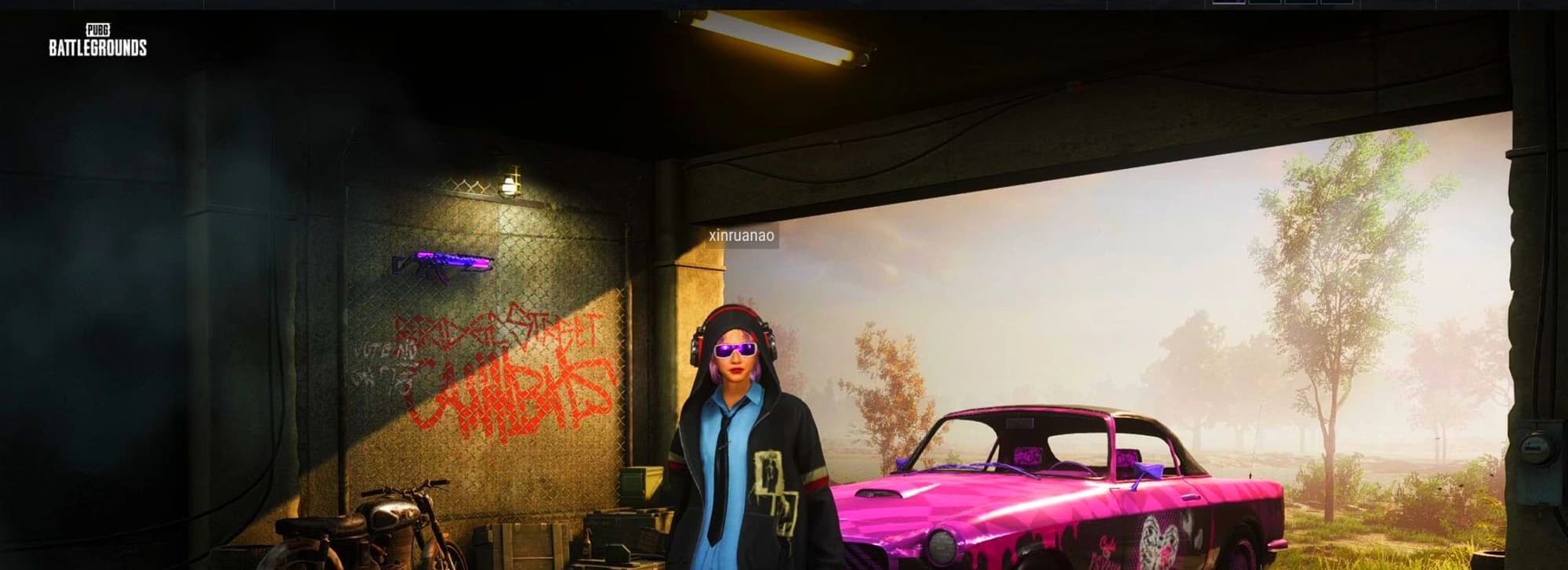 Headset Bucket Hat, Snow Glasses, Harley Quinn's Hair, Minotaur — AUG, Bunny Academy Sailor Gloves, Aixleft's Gaming Streamer Hoodie - 1