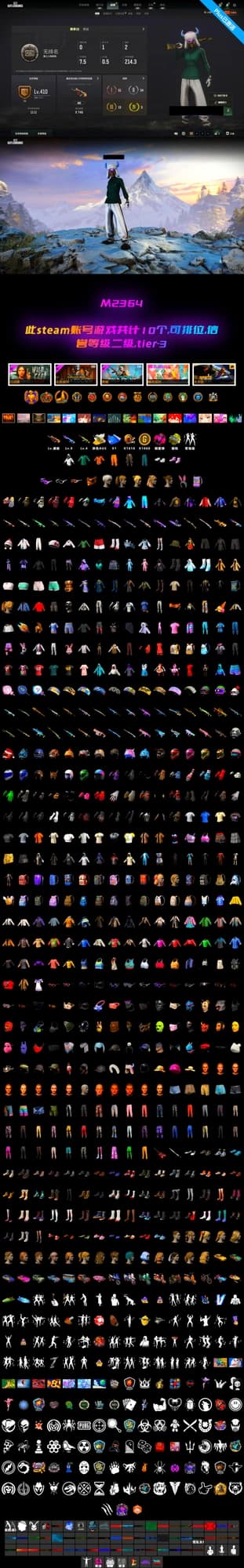 PGC 2021 Contingent Chaos Mask, Snow Glasses, Harley Quinn's Hair, Bunny Academy Gloves, 9S's Hairstyle, Minotaur — AUG, Bunny Academy Sailor Gloves, Aixleft's Gaming Streamer Hoodie, Hocus Focus — Mk12, Weapons Shrine, Winter Hideout, Training Jacket (Green) - 2