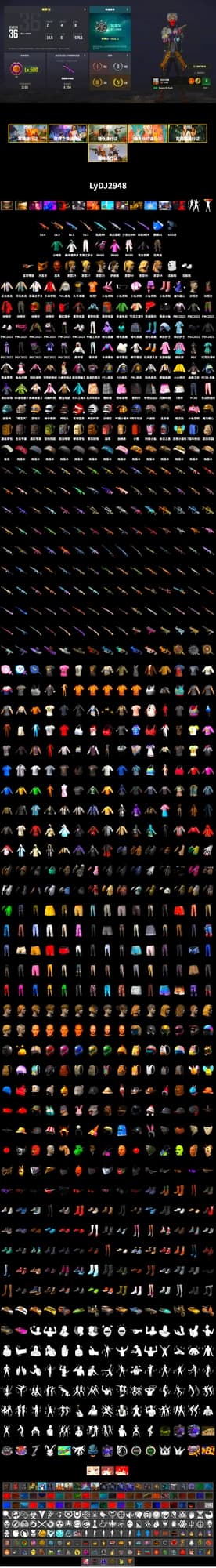 Rest in Pink — Dragunov [1], Wanyoo Jacket, Secret Showroom, Ashek's AKM, Lumi's Kar98k, Jonathan Kamau, PGC 2021 Contingent Chaos Mask, Polar Bear Feet, Rash Beixli Xtra Tough Jacket, Harley Quinn's Hair, Bunny Academy Sailor Gloves, Rash Beixli Xtra Tough Jacket, JennaJulien's M24, PML 2019 Phase 2 Jacket, PJS 2019 Phase 2 Jacket, PCL 2019 Phase 2 Jacket, PKL 2019 Phase 2 Jacket, Sideshow Bear Feet, XiongDi Hoodie, StreamerOne, Full Autumn — M416, Gold Plate — M416, PGI.S Colorshift — Beryl M762, PGC 2019 - AKM, PGC 2019 — SCAR-L, PGC 2019 — Mini14, PGC 2019 — Kar98k, PGC 2019 — Pan, Crash Test Handwraps, Grizz's Mask, GLL Grand Slam Sweatshirt, Parachute - 2