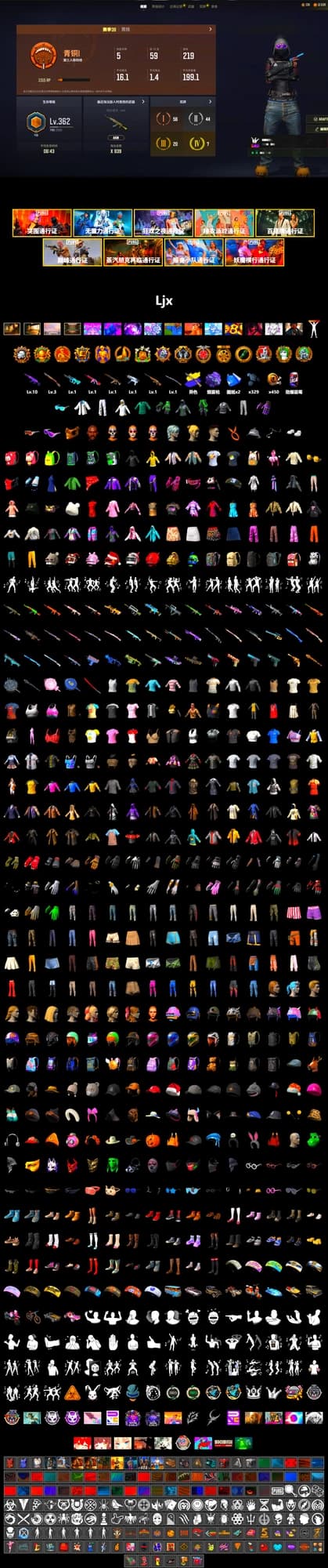 Purple Magical Mist — M79, Winter Hideout, Secret Showroom, Jonathan Kamau, Snow Glasses, PGC 2021 Contingent Chaos Mask, Polar Bear Feet, Desolate Warehouse, PEL 2019 Phase 2 Jacket, XingHun's Tiger Strike Jacket, XingHun's Tiger Strike Pants, Sideshow Bear Feet, XingHun's Tiger Strike Snow Glasses, Pigff's Tactical Striker Jacket, Jijing's Shorts, GPT 2025 Four Angry Men Jacket, Full Autumn — M416, Festive Gloves (Red), Headset Bucket Hat, Grizz's Mask, HUYA T-shirt, JiBaoBa, Parachute - 2