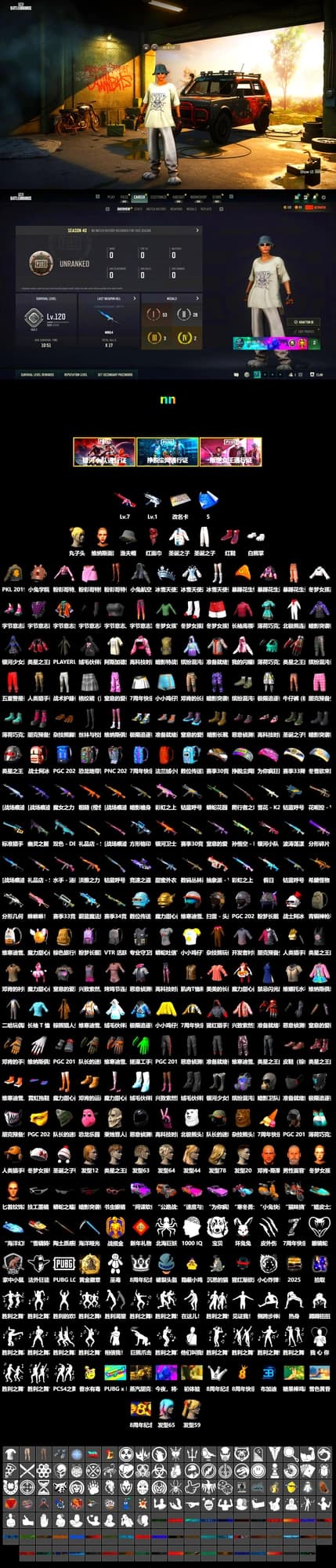Hi-top Trainers (Red), Headset Bucket Hat, PLAYERUNKNOWN's Bandana, Heavy Fur Coat (Black), Polar Bear Feet, Bunny Academy Sailor Gloves, PKL 2019 Phase 2 Jacket, Sideshow Bear Feet, Grizz's Mask - 2