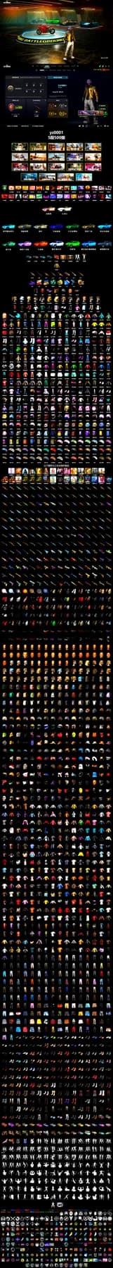 Douyu Biker Jacket, Teal Smoke Grenade, Yellow Fog of Fury — M79, Hi-top Trainers (Red), Duncan's Infiltrator Handwraps, «V12 Vantage Roadster» Sports Car, «V12 Vantage Roadster (Luxe)» Sports Car, «DBX707» SUV, Showroom, Secret Showroom, Jonathan Kamau, Snow Glasses, PGC 2021 Contingent Chaos Mask, Headset Bucket Hat, PLAYERUNKNOWN's Bandana, Heavy Fur Coat (Black), WackyJacky101's Jacket, Polar Bear Feet, Rash Beixli Xtra Tough Jacket, Harley Quinn's Hair, Bunny Academy Sailor Gloves, Rash Beixli Xtra Tough Jacket, PUBG X NEWJEANS DANIELLE SET, NPL 2019 Phase 2 Jacket, PCL 2019 Phase 2 Jacket, PKL 2019 Phase 2 Jacket, «DBX707» SUV, XiongDi Hoodie, Jijing's Shorts, StreamerOne, Winner Winner Chicken Dinner T-Shirt (Red), Training Jacket (Green), Full Autumn — M416, Shark Bite - Kar98k, Grizz's Mask, HUYA T-shirt, DOUYU T-shirt - 2