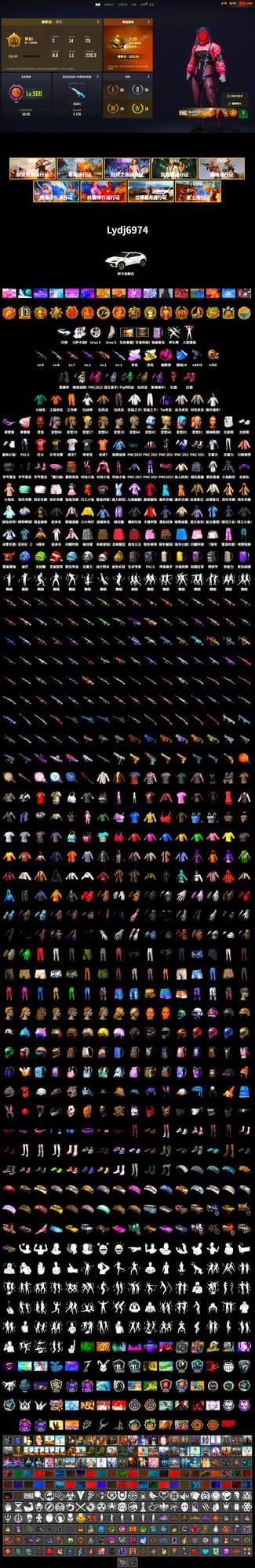 Magenta Smoke Grenade, Hi-top Trainers (Red), Duncan's Infiltrator Handwraps, Jonathan Kamau, Snow Glasses, PLAYERUNKNOWN's Bandana, Heavy Fur Coat (Black), Polar Bear Feet, Harley Quinn's Hair, Sideshow Bear Feet, StreamerOne, Full Autumn — M416, Festive Gloves (Red), HUYA T-shirt - 2