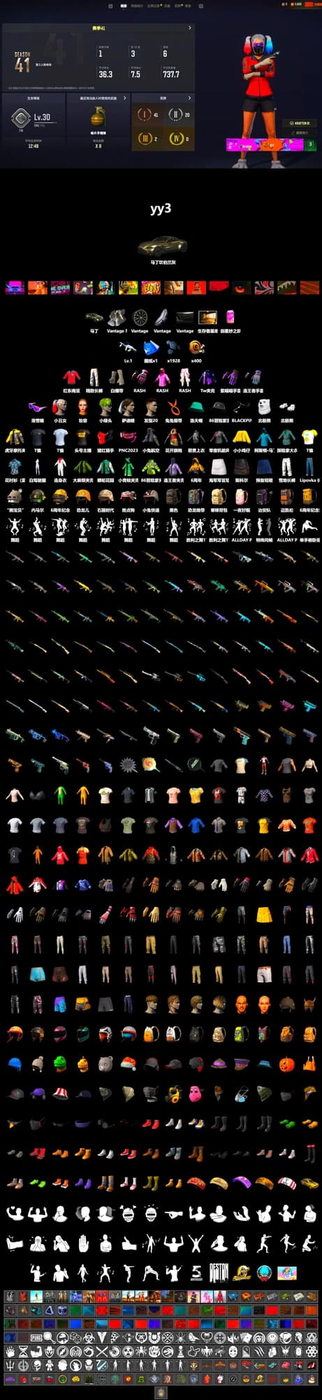 PAI 2019 Jacket, PGI Title Wraps, Harley Quinn's Hair, «V12 Vantage Roadster» Sports Car, Snow Glasses, Polar Bear Feet, Rash Beixli Xtra Tough Jacket, Hairstyle PGI.S, Rash Beixli Xtra Tough Jacket, Ghosted — AKM, Ghosted — Kar98k, Harley Quinn's Makeup, Exquisite Pants, StreamerOne, Full Autumn — M416, Bengal Blade - SCAR-L, PGI T-Shirt, Esports Chicken Dinner Shirt - 2