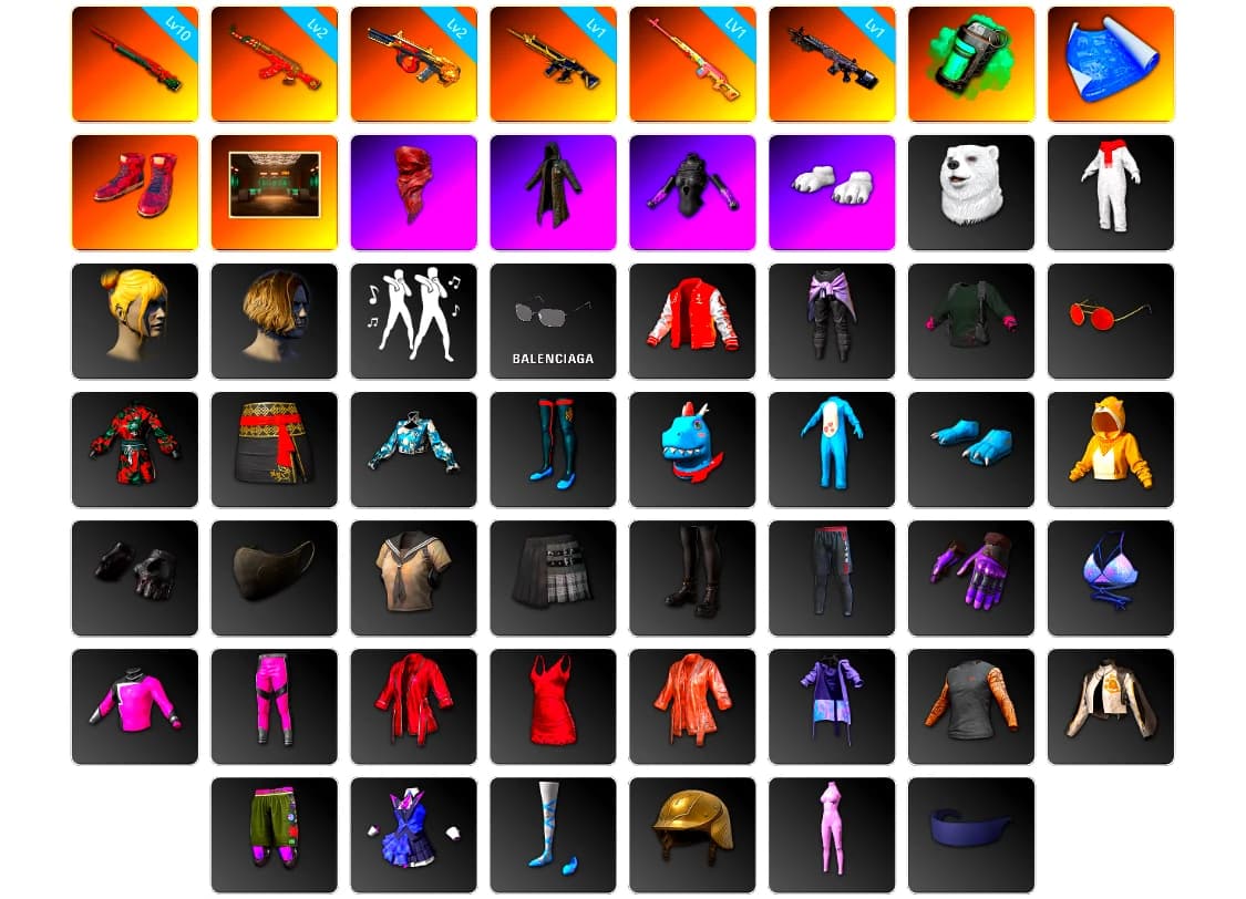 Rest in Pink — Dragunov [1], Teal Smoke Grenade, Hi-top Trainers (Red), PLAYERUNKNOWN's Bandana, Heavy Fur Coat (Black), Polar Bear Feet, XiongDi Hoodie - 2