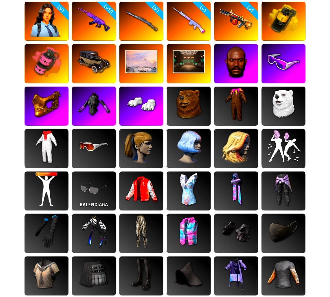 Yellow Smoke Grenade, Pink Smoke Grenade, Jonathan Kamau, Snow Glasses, PGC 2021 Contingent Chaos Mask, Polar Bear Feet, Harley Quinn's Hair, Sideshow Bear Feet - 1