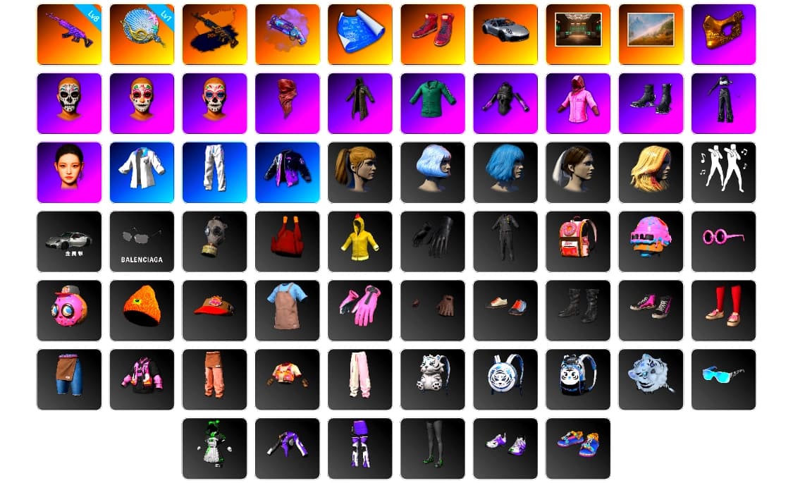 Purple Magical Mist — M79, Hi-top Trainers (Red), «911 Carrera GTS» Sports Car, PGC 2021 Contingent Chaos Mask, PLAYERUNKNOWN's Bandana, Heavy Fur Coat (Black), Rash Beixli Xtra Tough Jacket, aespa Stage, Harley Quinn's Hair, Rash Beixli Xtra Tough Jacket, aespa NINGNING, XingHun's Tiger Strike Jacket, XingHun's Tiger Strike Pants, Blue Thunder Gloves - 1