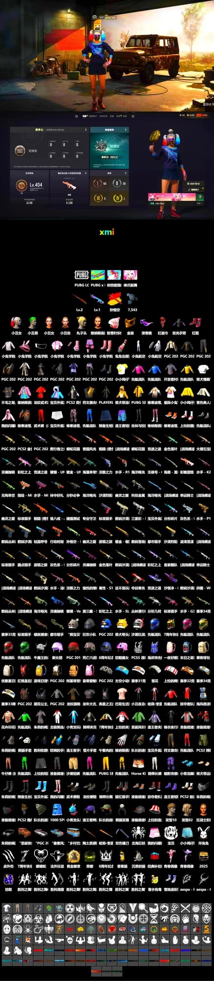 Hi-top Trainers (Red), Harley Quinn's Hair, The Joker's Hair, Snow Glasses, PGC 2021 Contingent Chaos Mask, The Joker's Hair, PLAYERUNKNOWN's Bandana, Heavy Fur Coat (Black), Harley Quinn's Makeup - 2