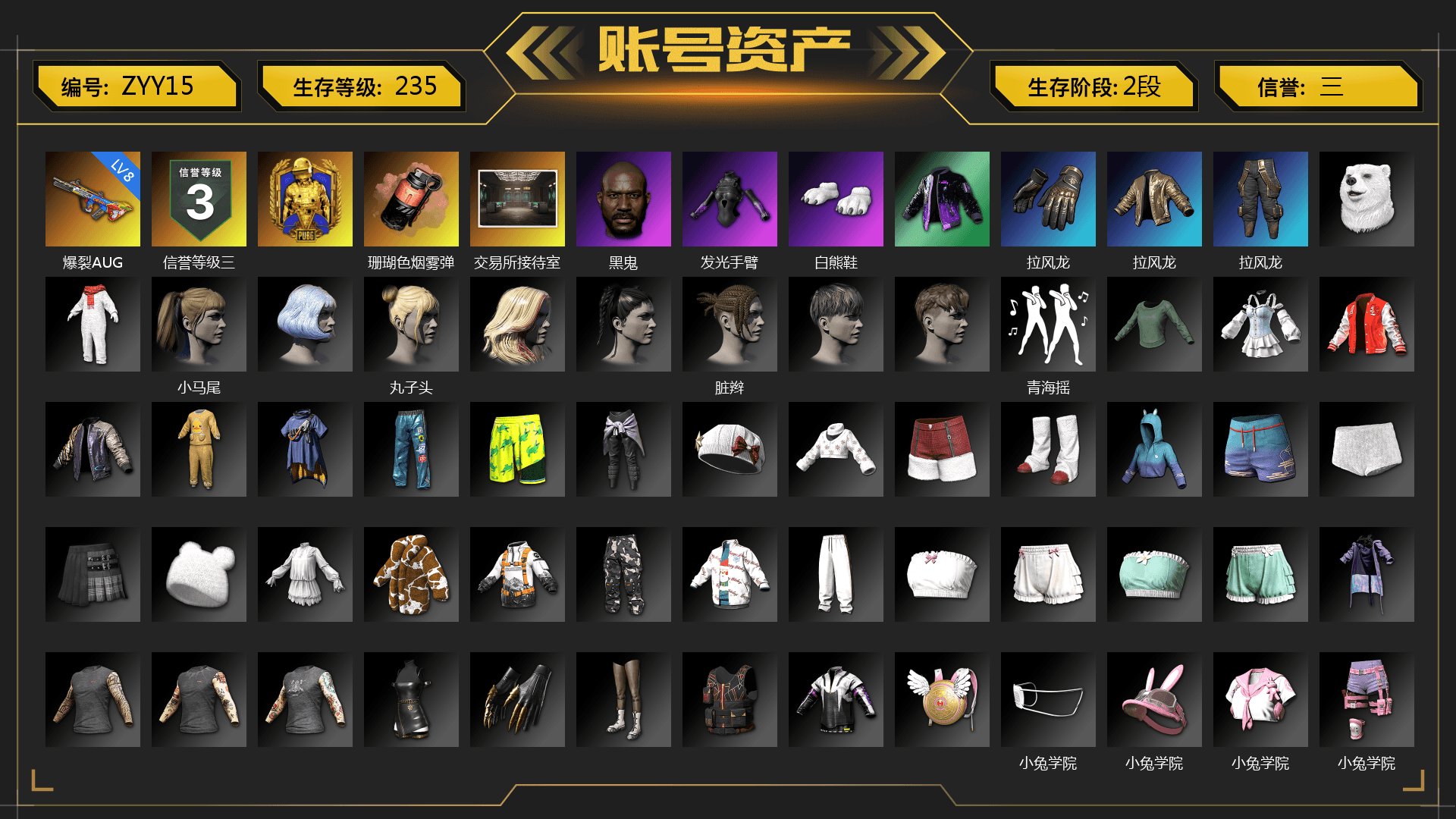 Coral Smoke Grenade, Jonathan Kamau, Polar Bear Feet, Harley Quinn's Hair, Full Autumn — M416, DOUYU T-shirt - 1