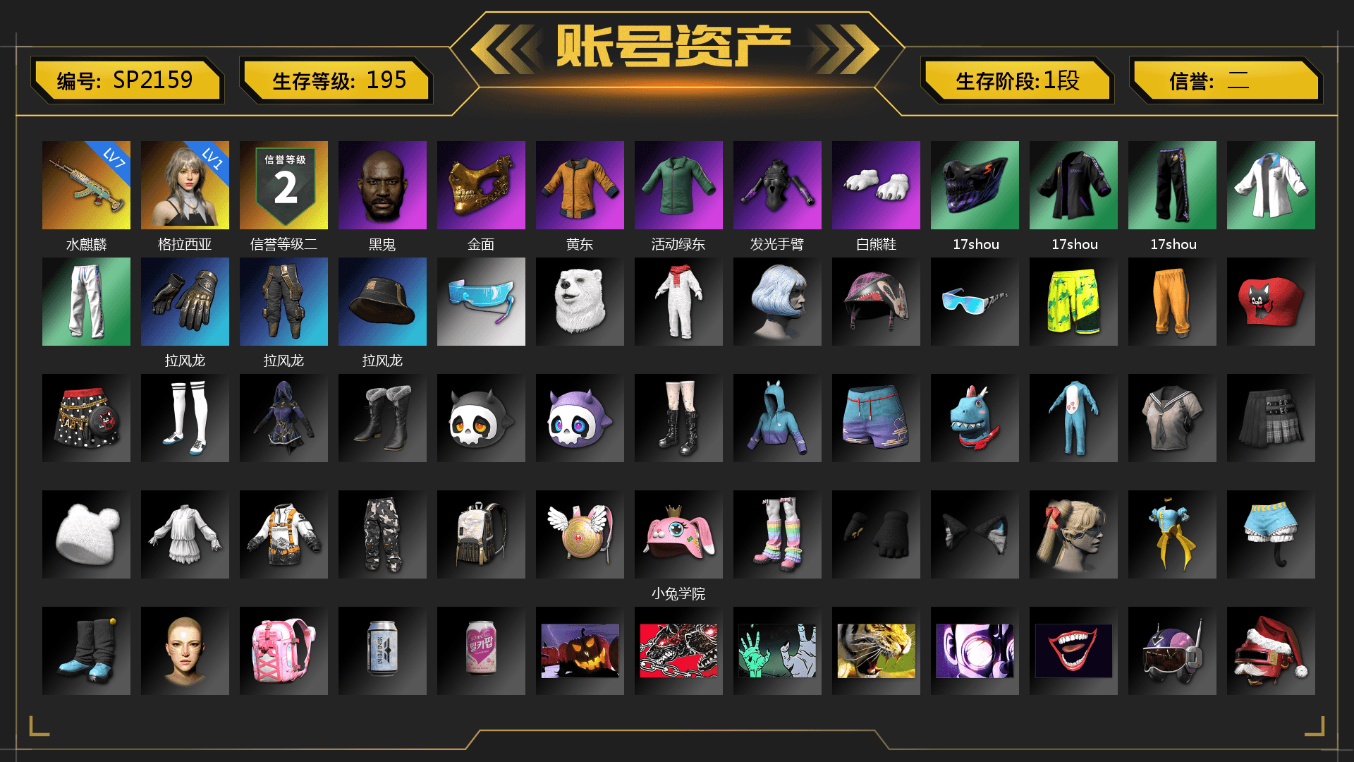 Jonathan Kamau, PGC 2021 Contingent Chaos Mask, Polar Bear Feet, XingHun's Tiger Strike Jacket, XingHun's Tiger Strike Pants, Full Autumn — M416, DOUYU T-shirt - 1