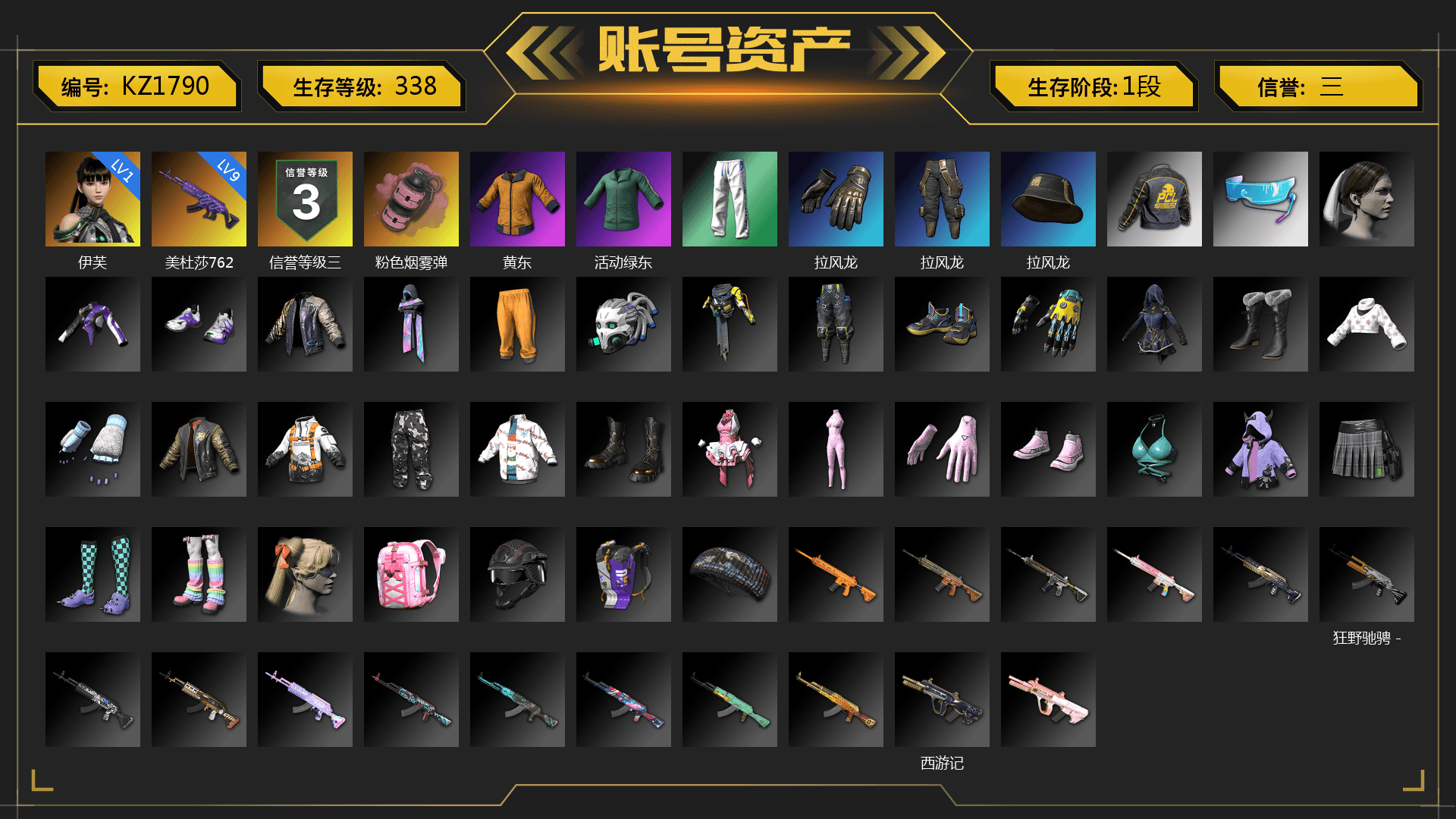 Pink Smoke Grenade, XingHun's Tiger Strike Pants, Diva Glasses (White), Heavy Fur Coat (Black), DOUYU T-shirt - 1