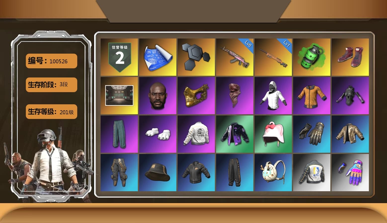 Emerald Smoke Grenade, Hi-top Trainers (Red), Jonathan Kamau, PGC 2021 Contingent Chaos Mask, PLAYERUNKNOWN's Bandana, Polar Bear Feet, Harley Quinn's Hair, PEL 2019 Phase 2 Jacket, NPL 2019 Phase 2 Jacket, Full Autumn — M416 - 1