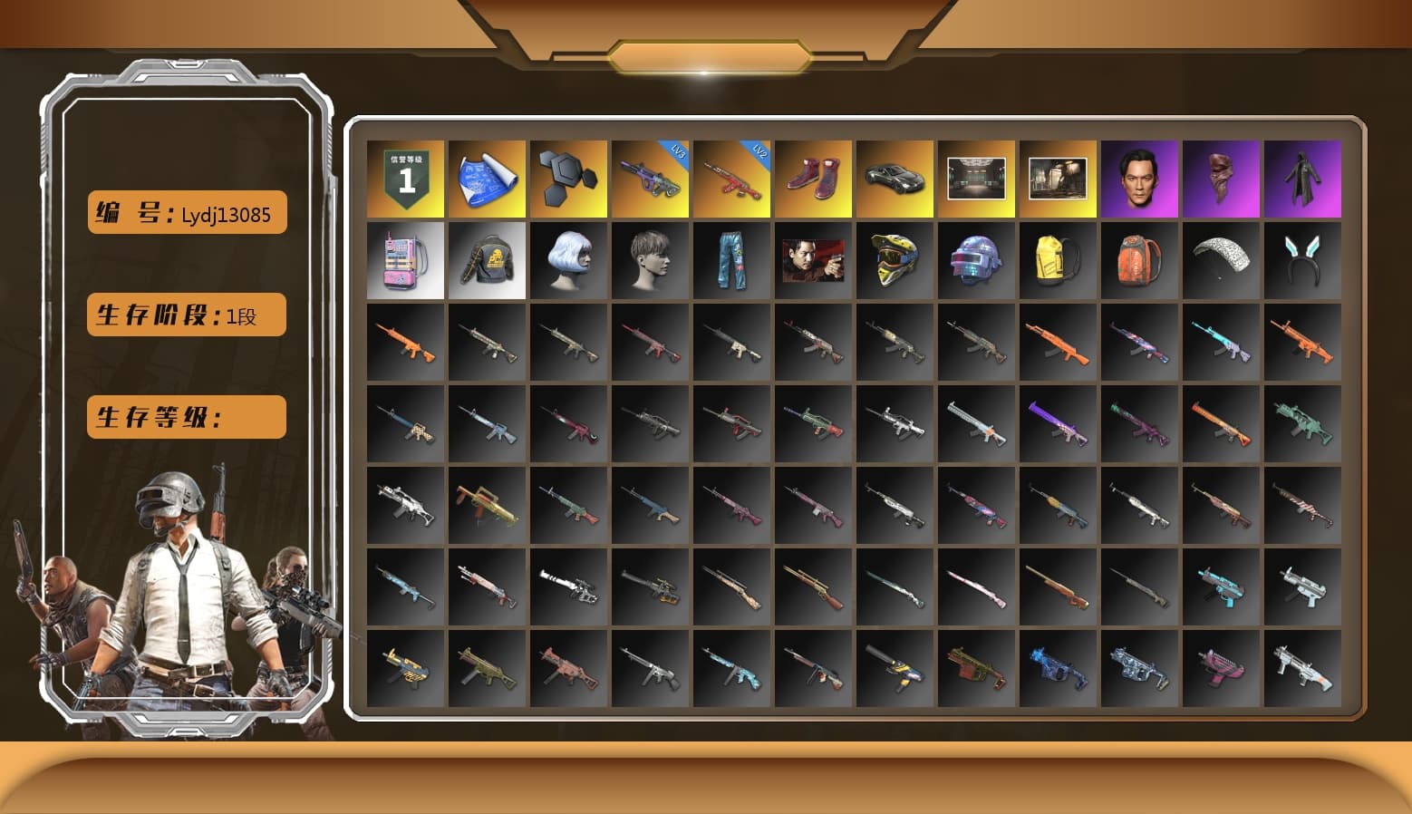 Hi-top Trainers (Red), «V12 Vantage Roadster» Sports Car, PLAYERUNKNOWN's Bandana, Heavy Fur Coat (Black) - 1