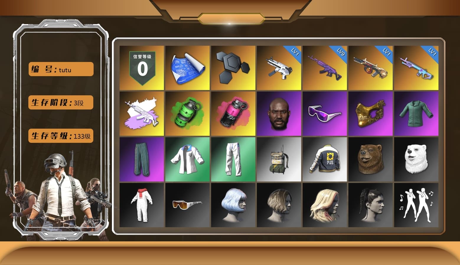 Medusa — Beryl M762 (Gray Purple), Emerald Smoke Grenade, Magenta Smoke Grenade, Jonathan Kamau, Snow Glasses, PGC 2021 Contingent Chaos Mask, XingHun's Tiger Strike Jacket, XingHun's Tiger Strike Pants, PJS 2019 Phase 2 Jacket, Exquisite Pants, StreamerOne, Training Jacket (Green), Full Autumn — M416 - 1