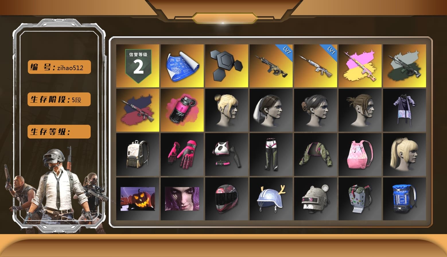 Rest in Pink - Dragunov (Pink Yellow), Time Keeper - M416 (Gray Green), Pretend Prototype - SLR (Navy Red), Magenta Smoke Grenade, «DBX707» SUV - 1