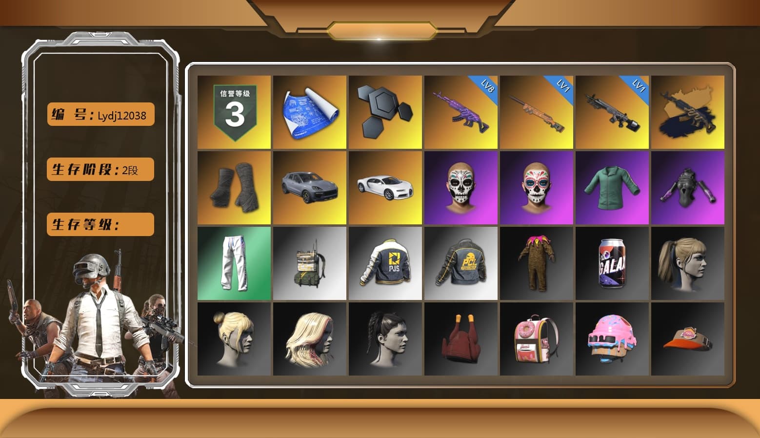 Medusa — Beryl M762 (Gold Charcoal), Duncan's Infiltrator Handwraps, «Cayenne Turbo GT» SUV, «Chiron» Sports Car, Harley Quinn's Hair, XingHun's Tiger Strike Pants, PJS 2019 Phase 2 Jacket, Sideshow Bear Feet, StreamerOne, GPT 2025 Four Angry Men Jacket, Blue Thunder Gloves - 1