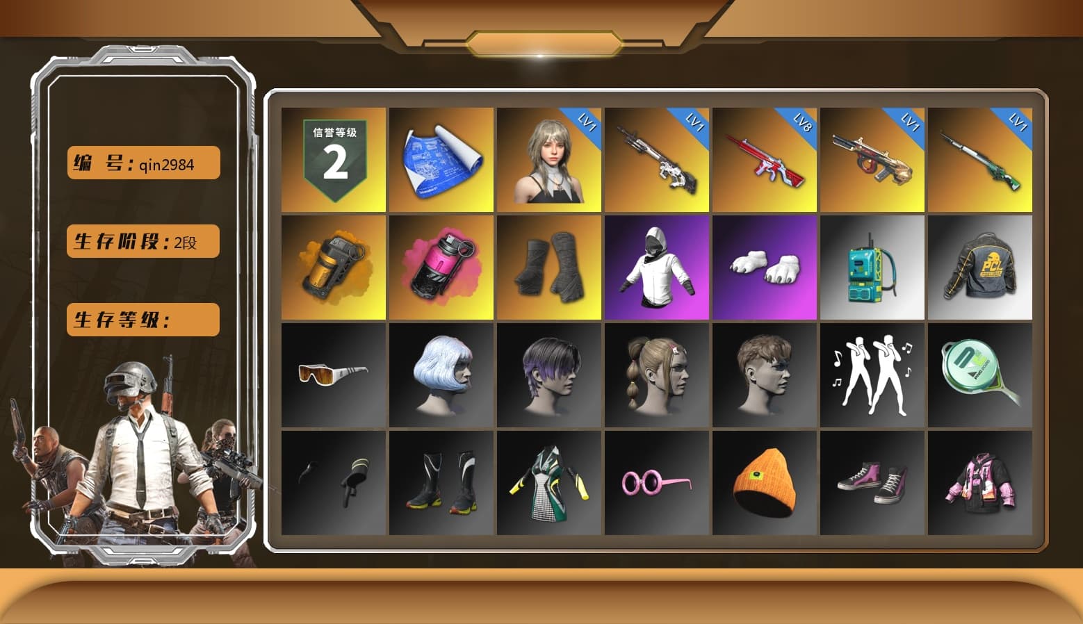 Orange Smoke Grenade, Magenta Smoke Grenade, Duncan's Infiltrator Handwraps, Polar Bear Feet, StreamerOne, Full Autumn — M416 - 1