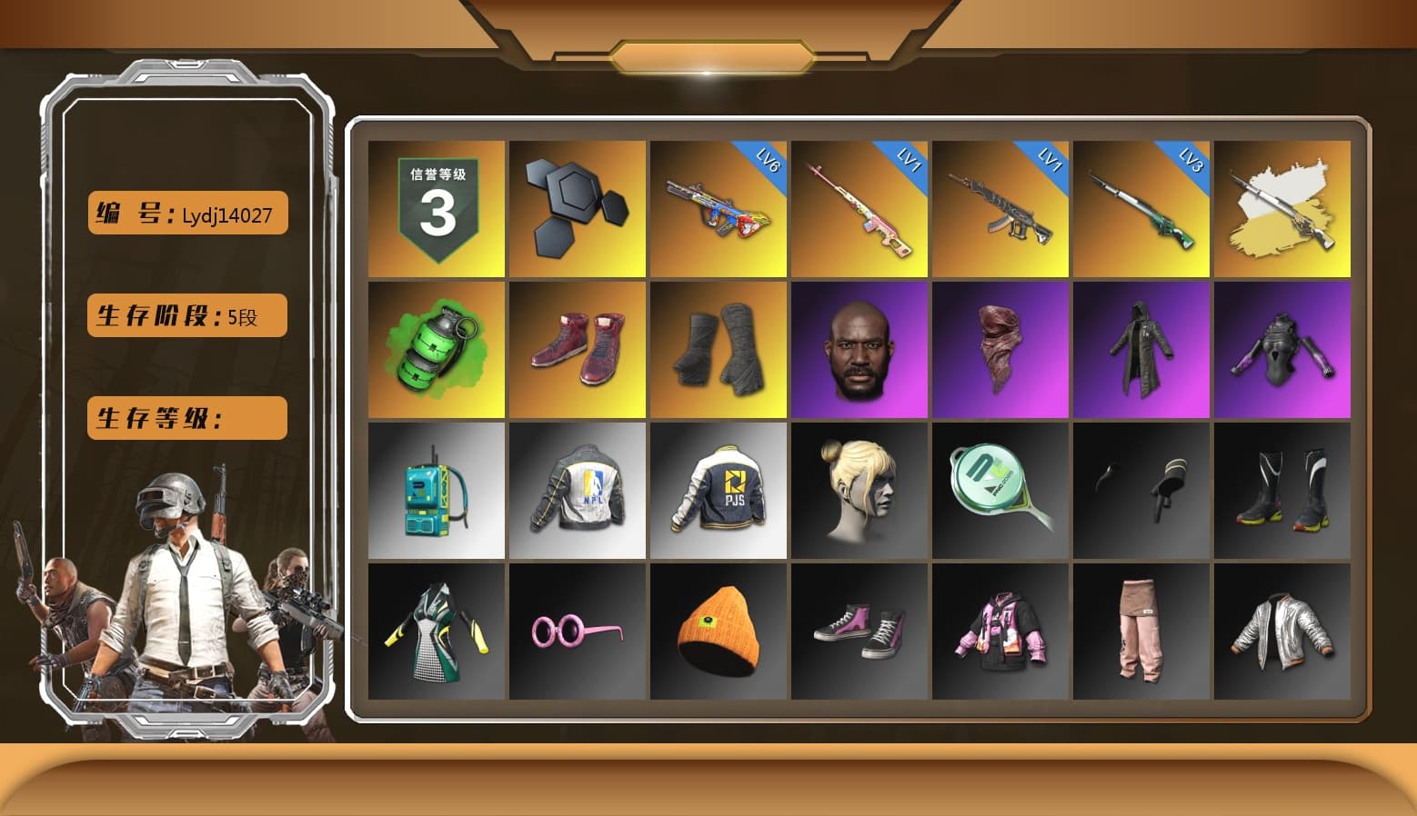 Rest in Pink — Dragunov [1], Cosmic Caliber - Kar98k (White Yellow), Emerald Smoke Grenade, Hi-top Trainers (Red), Duncan's Infiltrator Handwraps, Jonathan Kamau, PLAYERUNKNOWN's Bandana, Heavy Fur Coat (Black), NPL 2019 Phase 2 Jacket, PJS 2019 Phase 2 Jacket, StreamerOne, Festive Gloves (Red) - 1
