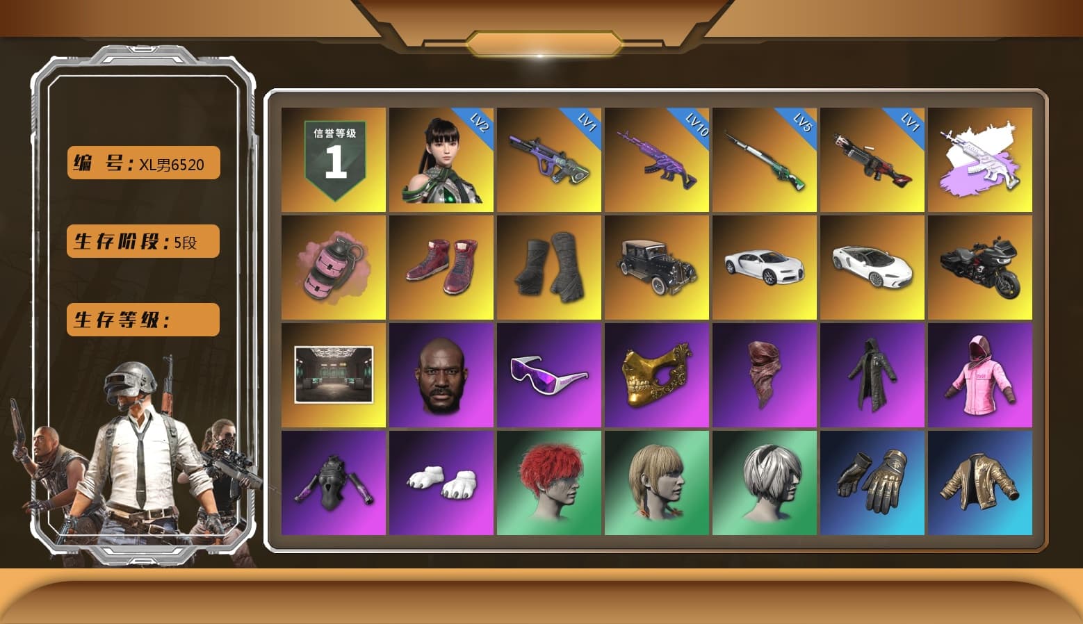 Medusa — Beryl M762 (Gray Purple), Pink Smoke Grenade, Hi-top Trainers (Red), Duncan's Infiltrator Handwraps, «Chiron» Sports Car, Jonathan Kamau, Snow Glasses, PGC 2021 Contingent Chaos Mask, PLAYERUNKNOWN's Bandana, Heavy Fur Coat (Black), Rash Beixli Xtra Tough Jacket, Polar Bear Feet, Nier, Harley Quinn's Hair, Hairstyle PGI.S, Rash Beixli Xtra Tough Jacket, Sideshow Bear Feet, StreamerOne, Full Autumn — M416 - 1