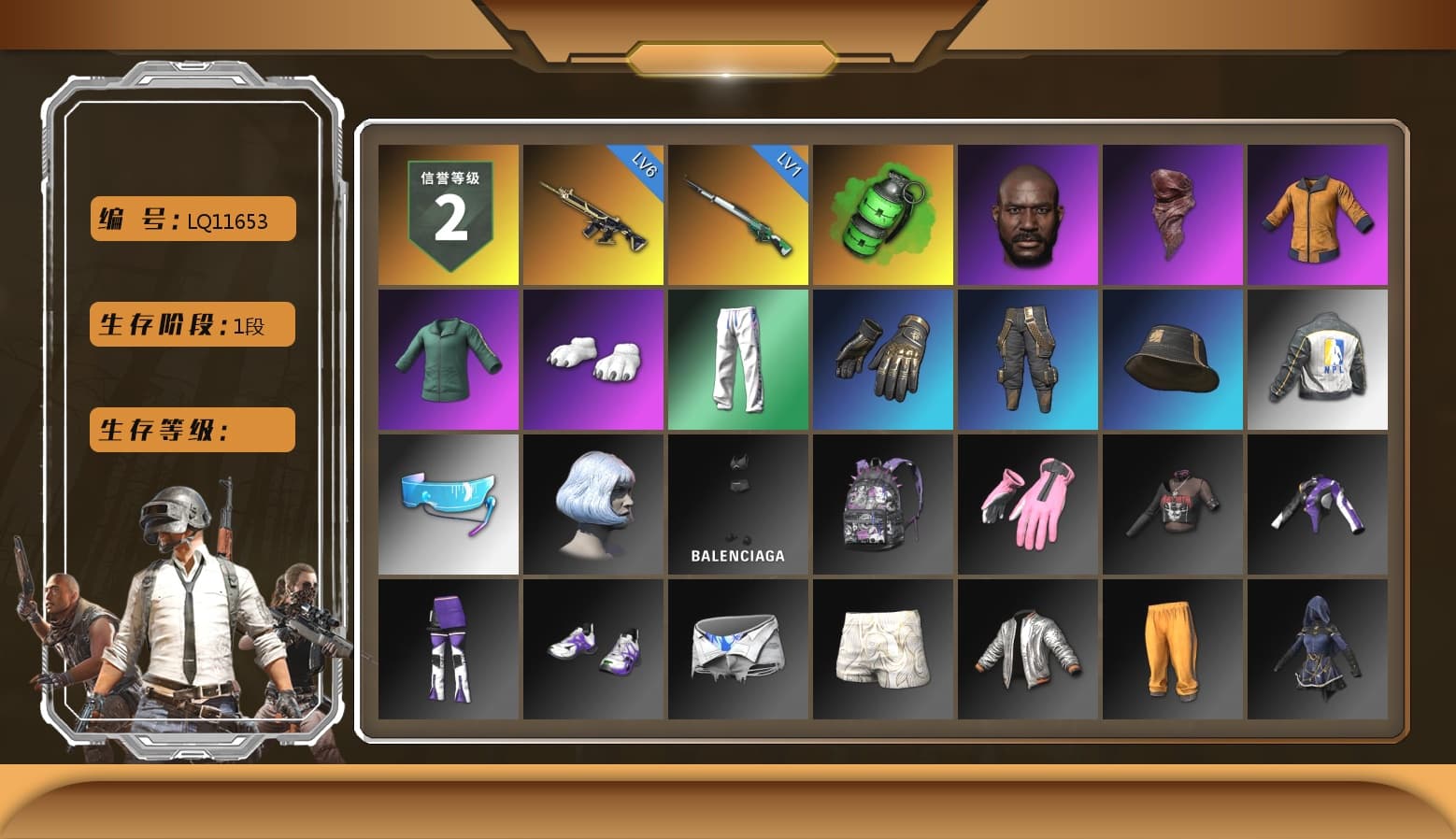 Emerald Smoke Grenade, Jonathan Kamau, PLAYERUNKNOWN's Bandana, Polar Bear Feet, XingHun's Tiger Strike Pants, NPL 2019 Phase 2 Jacket, StreamerOne, Full Autumn — M416 - 1