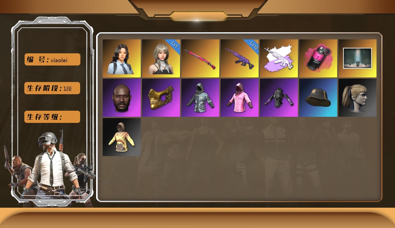 Midnight Menace — Kar98k [MAX], Magenta Smoke Grenade, Medusa — Beryl M762, Hanna, Danucd's Gloves, Harley Quinn's Hair, Rash Beixli Xtra Tough Jacket, Jonathan Kamau, PGC 2021 Contingent Chaos Mask, Rash Beixli Xtra Tough Jacket, Medusa — Beryl M762 (Gray Purple), Glasya - 1