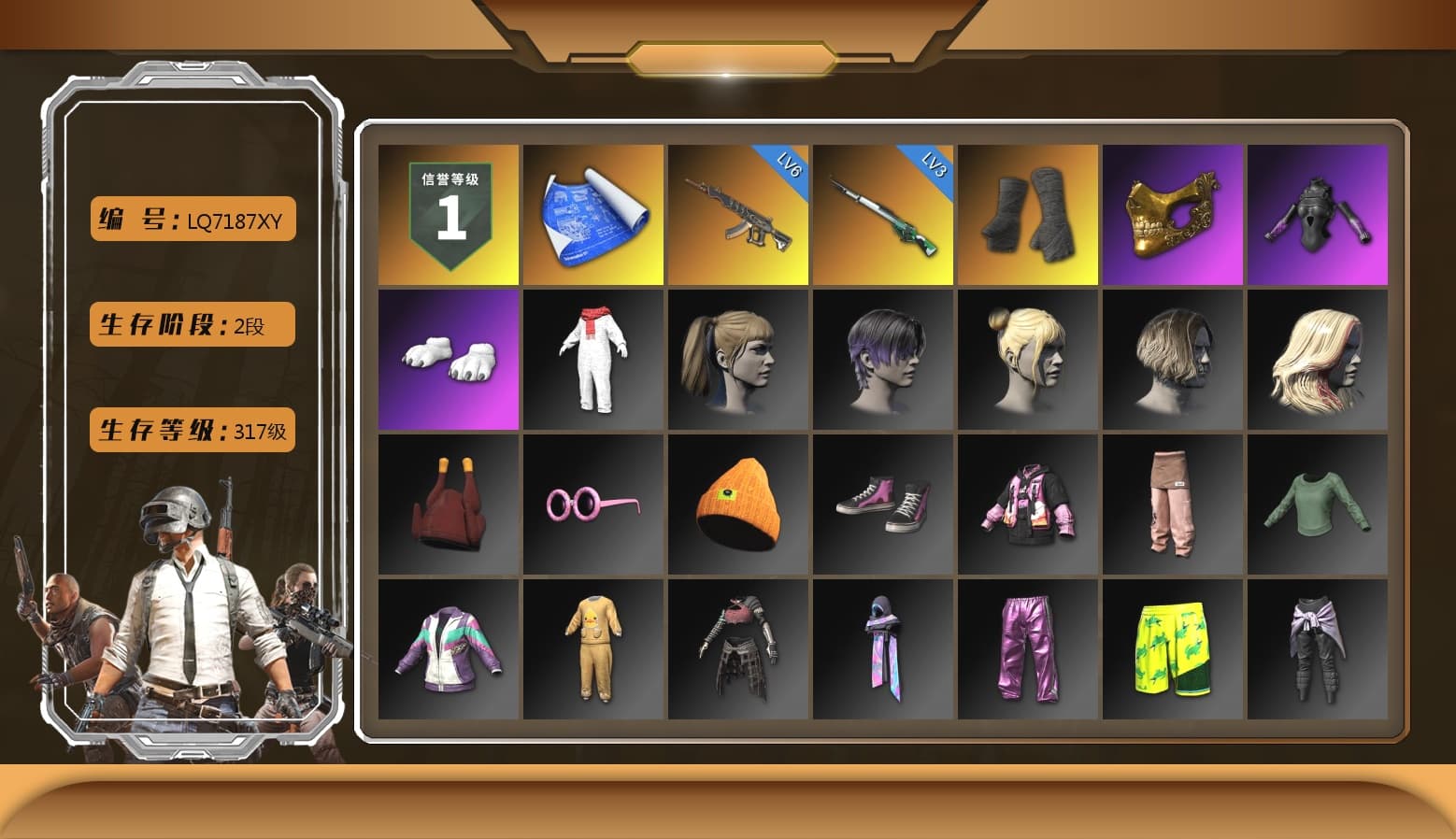 Duncan's Infiltrator Handwraps, PGC 2021 Contingent Chaos Mask, Polar Bear Feet, Harley Quinn's Hair - 1