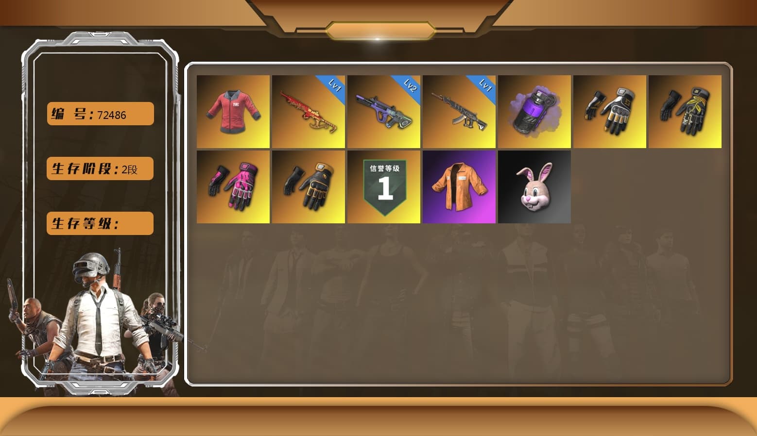 Neon Dream — AUG, Yule Sleigh — Mini14, Swagger's Gloves, Hambinooo's Gloves, Break's Gloves, Escapee Jacket, PAI 2019 Jacket, Mazarin1k's Gloves, Purple Smoke Grenade, Demon's Touch — ACE32 - 1