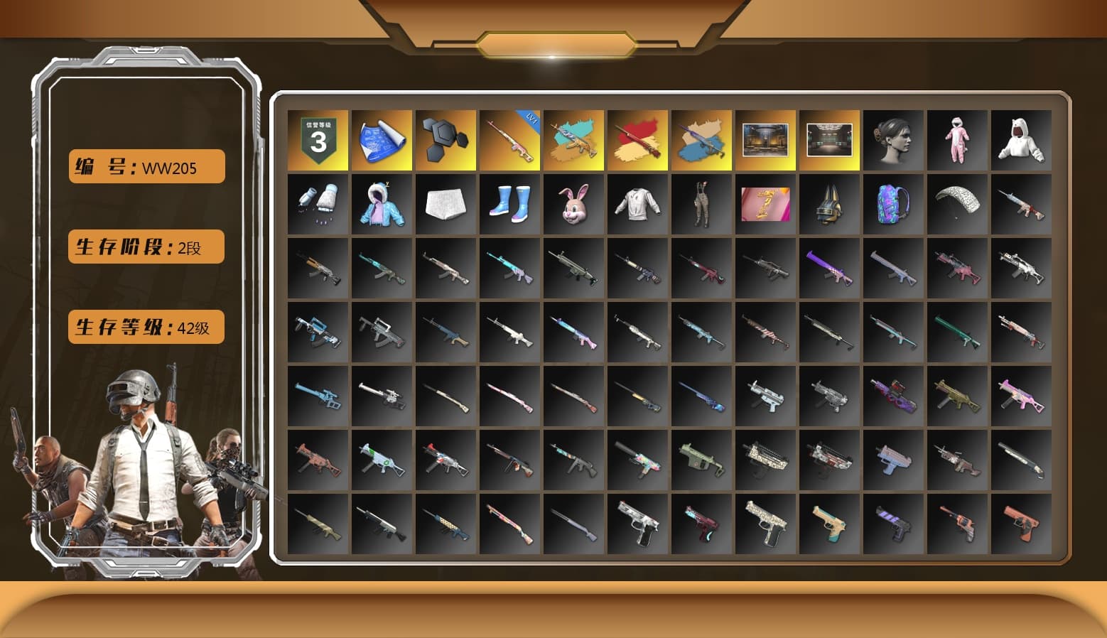 Rest in Pink — Dragunov [1], Azure Dragon — Beryl M762, Sun Wukong — M24, Yule Sleigh - Mini14 (Gold Blue) - 1