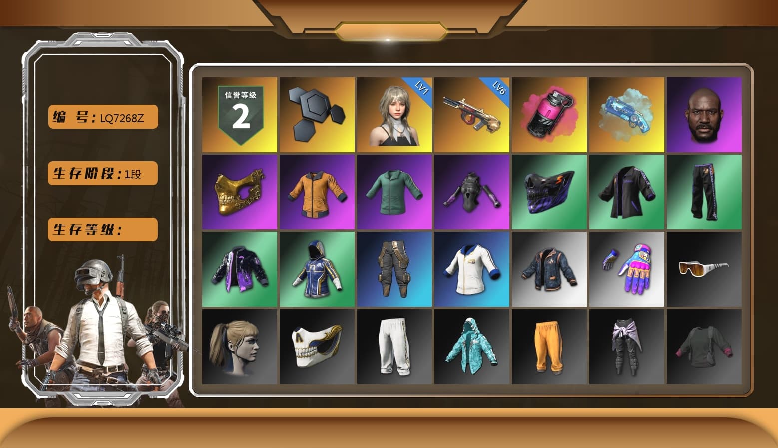 Magenta Smoke Grenade, Blue Magical Mist — M79, Jonathan Kamau, PGC 2021 Contingent Chaos Mask, Harley Quinn's Hair, Sideshow Bear Feet, StreamerOne, Full Autumn — M416 - 1