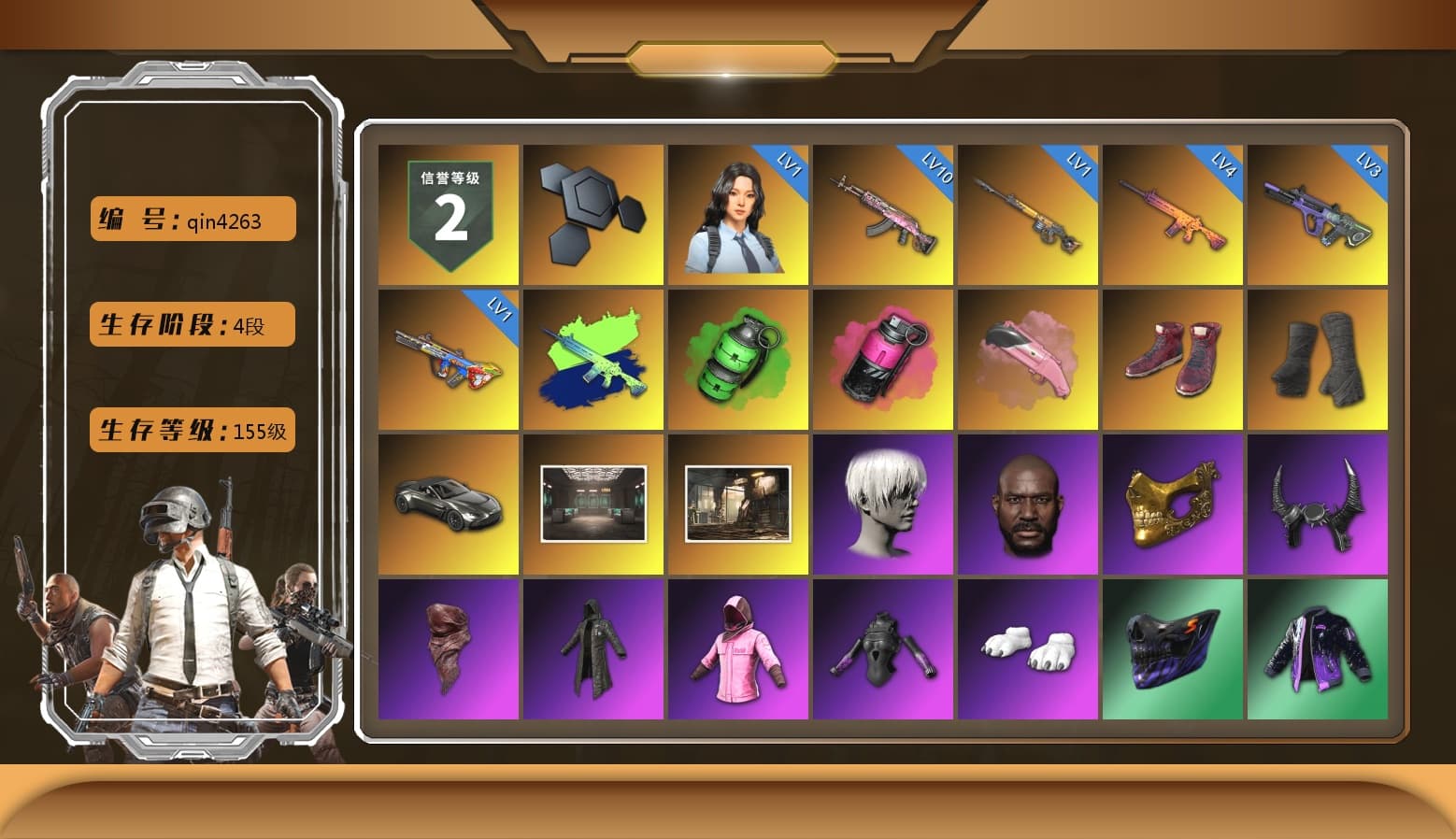 Emerald Smoke Grenade, Magenta Smoke Grenade, Hi-top Trainers (Red), Duncan's Infiltrator Handwraps, «V12 Vantage Roadster» Sports Car, 9S's Hairstyle, Jonathan Kamau, PGC 2021 Contingent Chaos Mask, Demon Biker Horns, PLAYERUNKNOWN's Bandana, Heavy Fur Coat (Black), Rash Beixli Xtra Tough Jacket, Polar Bear Feet, Nier, Harley Quinn's Hair, Hairstyle PGI.S, Rash Beixli Xtra Tough Jacket, NPL 2019 Phase 2 Jacket, Sideshow Bear Feet, StreamerOne - 1