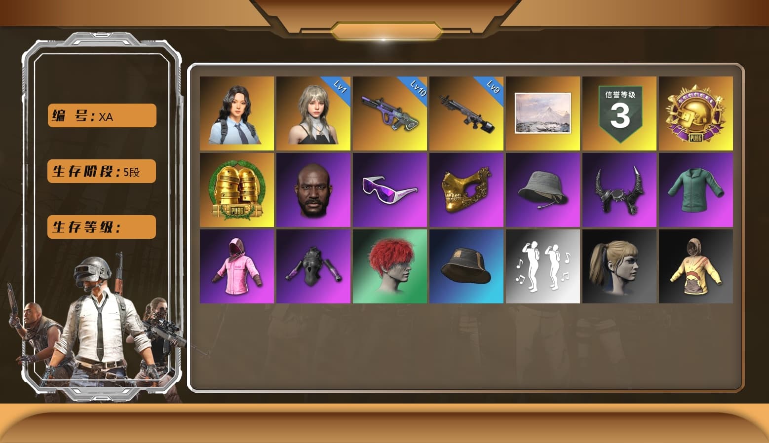 Reaper, Glasya [MAX], Neon Dream — AUG, Predator, Hanna, Danucd's Gloves, Rash Beixli Xtra Tough Jacket, Snow Glasses, PGC 2021 Contingent Chaos Mask, Demon Biker Horns, Jonathan Kamau, Rash Beixli Xtra Tough Jacket, Harley Quinn's Hair, Obscura - Mk12 - 1
