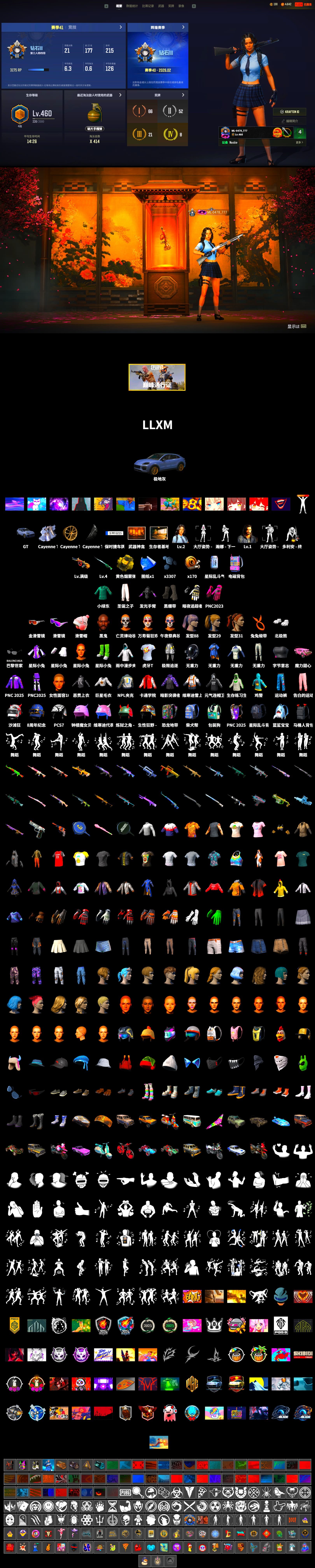 Duncan's Infiltrator Handwraps, «Cayenne Turbo GT» SUV, Jonathan Kamau, Snow Glasses, Polar Bear Feet, Harley Quinn's Hair, NPL 2019 Phase 2 Jacket, Sideshow Bear Feet, XiongDi Hoodie, Full Autumn — M416, GLL Grand Slam Sweatshirt, HUYA T-shirt - 2