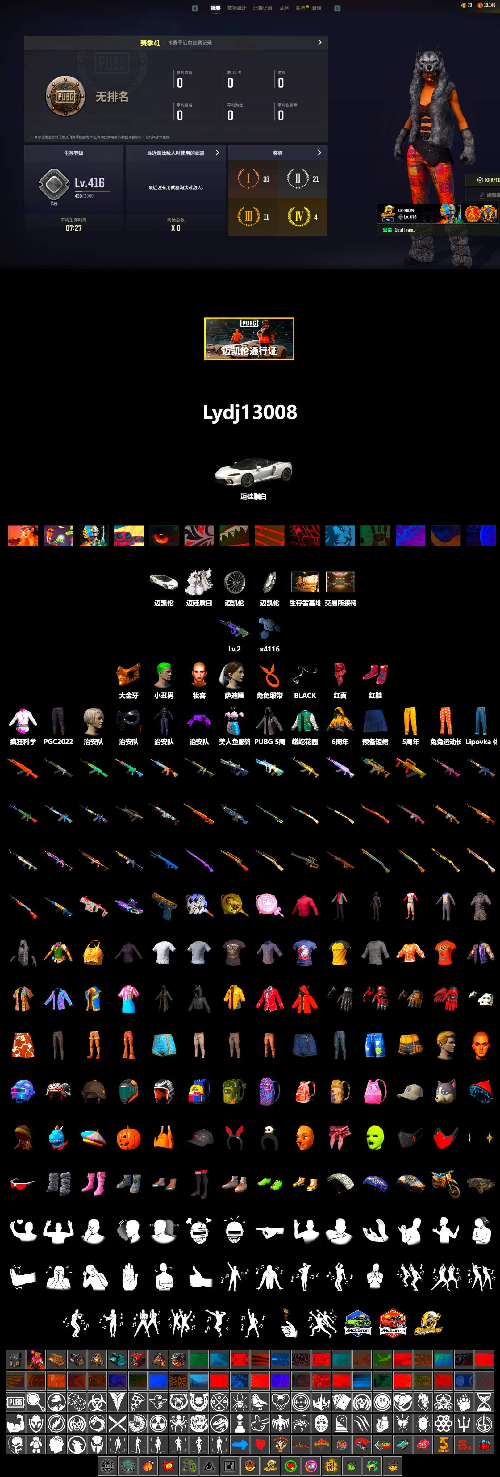 Hi-top Trainers (Red), The Joker's Hair, PGC 2021 Contingent Chaos Mask, The Joker's Hair, PLAYERUNKNOWN's Bandana, Heavy Fur Coat (Black) - 2