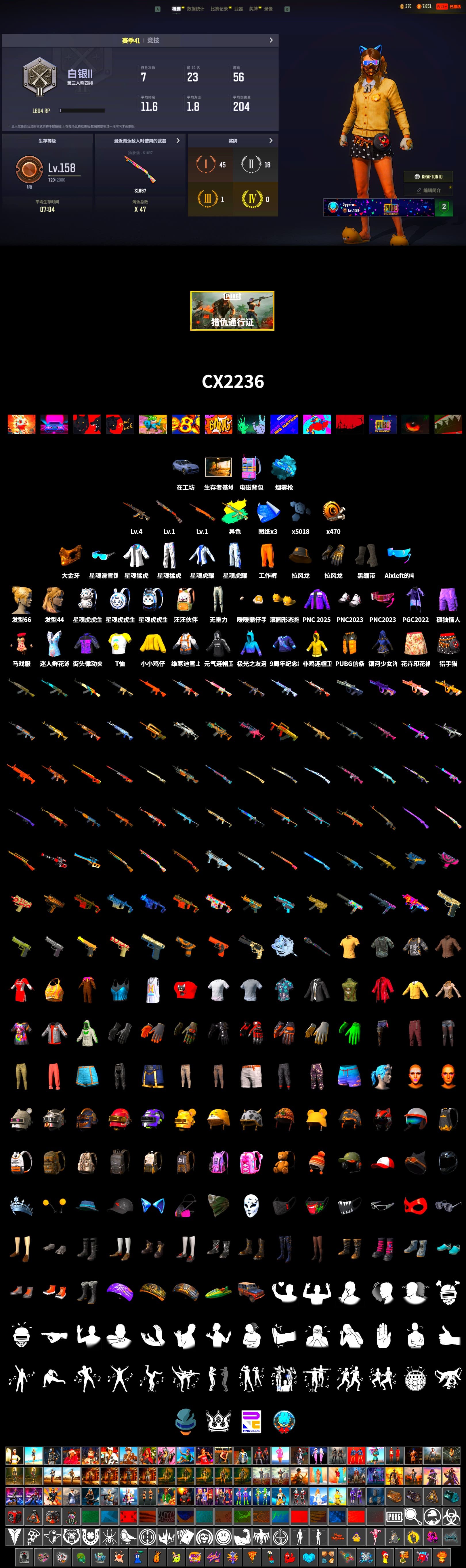 Blue Magical Mist — M79, Duncan's Infiltrator Handwraps, «Cayenne Turbo GT» SUV, PGC 2021 Contingent Chaos Mask, XingHun's Tiger Strike Jacket, XingHun's Tiger Strike Pants, Full Autumn — M416 - 2