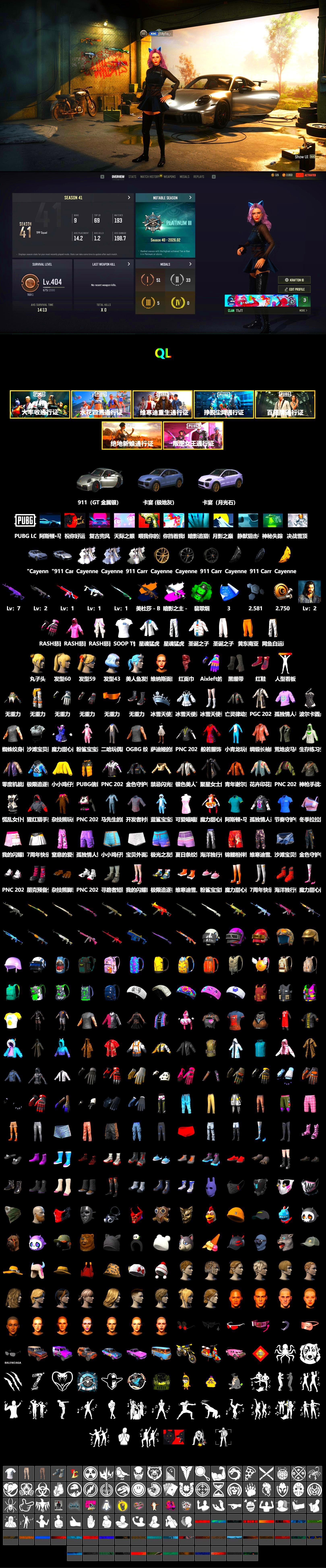 Obscura - Mk12 (Silver Fuchsia), Emerald Smoke Grenade, Hi-top Trainers (Red), Duncan's Infiltrator Handwraps, «911 Carrera GTS» Sports Car, «Cayenne Turbo GT» SUV, PLAYERUNKNOWN's Bandana, Heavy Fur Coat (Black), Rash Beixli Xtra Tough Jacket, Rash Beixli Xtra Tough Jacket, XingHun's Tiger Strike Jacket, XingHun's Tiger Strike Pants, Sideshow Bear Feet, Refined Aeolus — Vector - 2