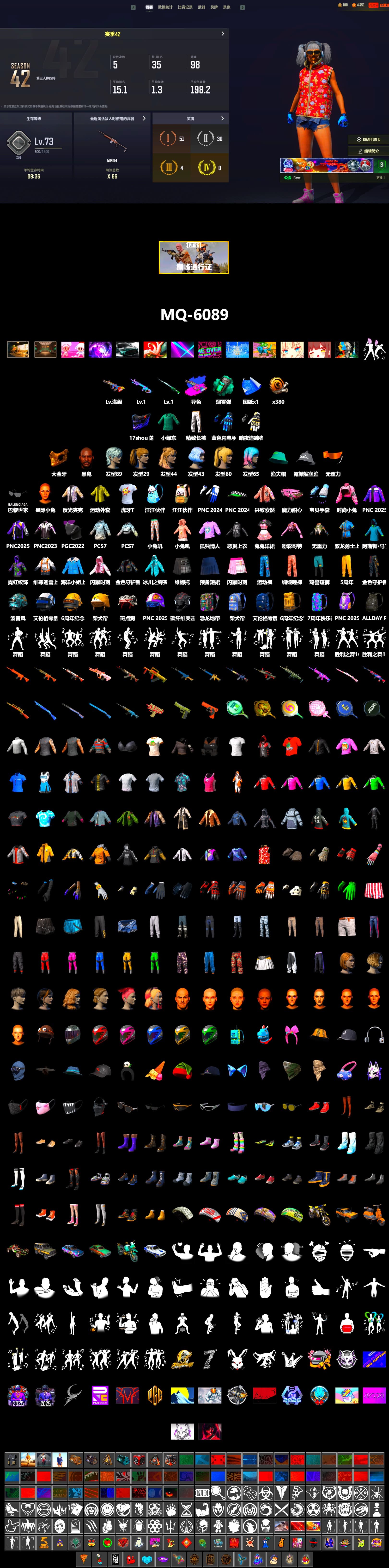Teal Smoke Grenade, Jonathan Kamau, PGC 2021 Contingent Chaos Mask, Harley Quinn's Hair, Exquisite Pants, XiongDi Hoodie, Full Autumn — M416, Blue Thunder Gloves, HUYA T-shirt, «DBX707» SUV - 2