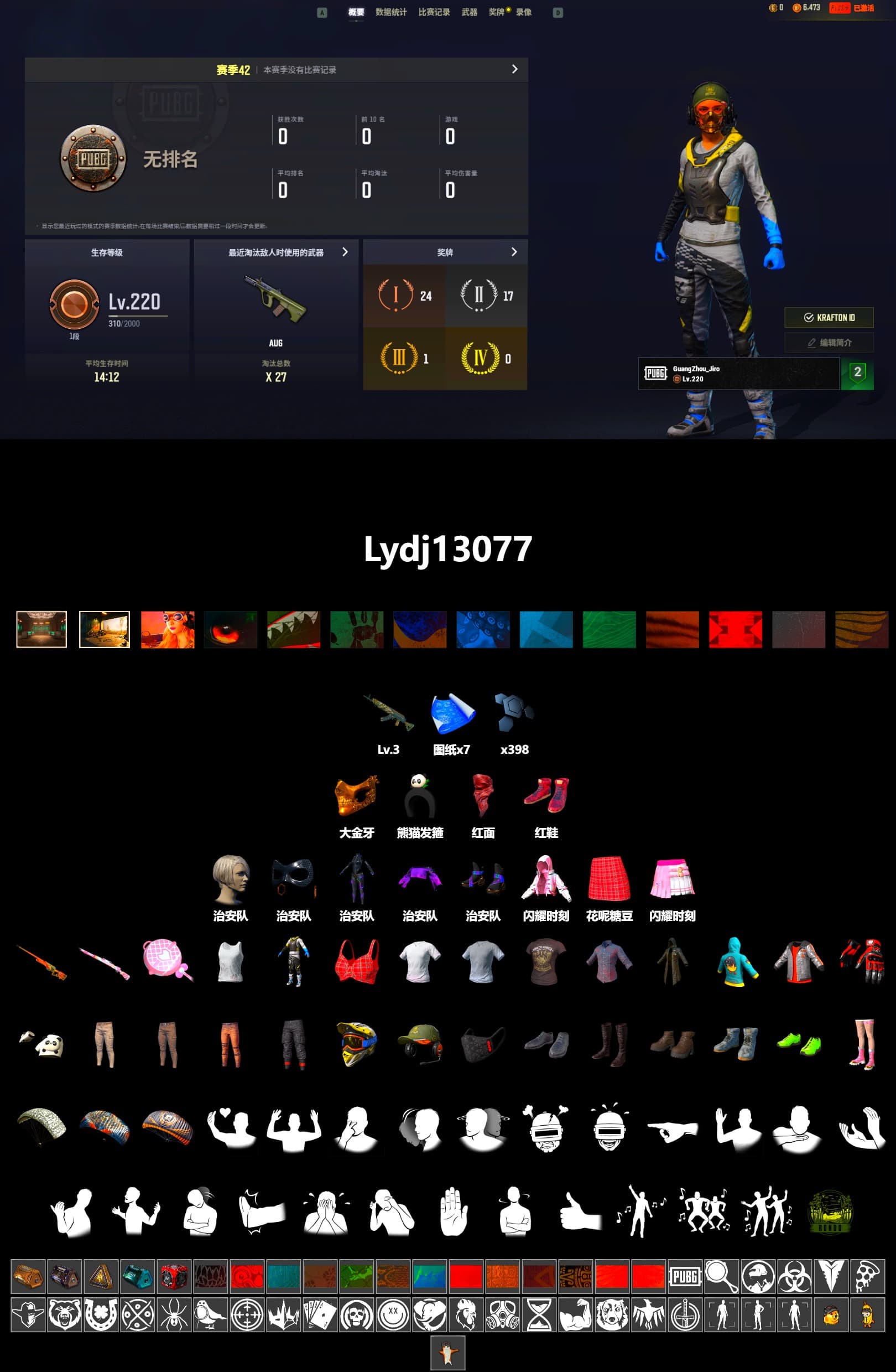 Hi-top Trainers (Red), PGC 2021 Contingent Chaos Mask, PLAYERUNKNOWN's Bandana, Heavy Fur Coat (Black) - 2