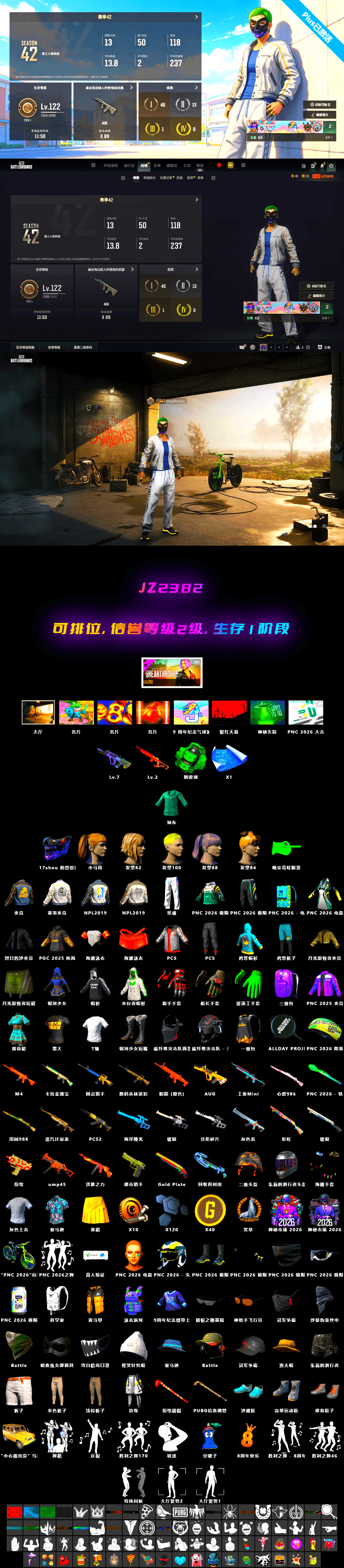 Emerald Smoke Grenade, Neon Dream — AUG, Yule Sleigh — Mini14, Harley Quinn's Hair - 2