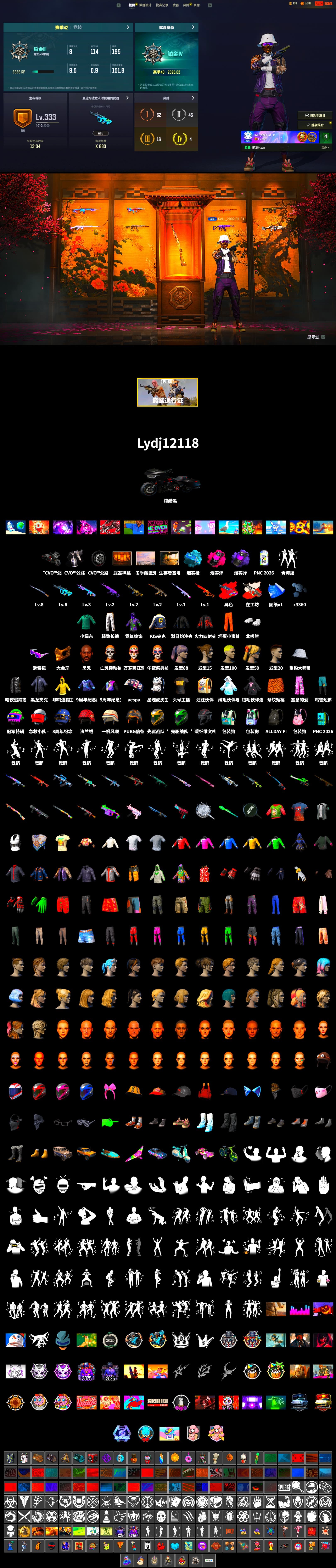 Neon Dream - AUG (White Orange), Neon Dream — AUG, G-DRAGON — AUG (Red), Purple Smoke Grenade, Magenta Smoke Grenade, Blue Magical Mist — M79, Jonathan Kamau, Snow Glasses, PGC 2021 Contingent Chaos Mask, Polar Bear Feet, Aespa, PJS 2019 Phase 2 Jacket, Exquisite Pants, Sha Wujing's Shorts, StreamerOne - 2