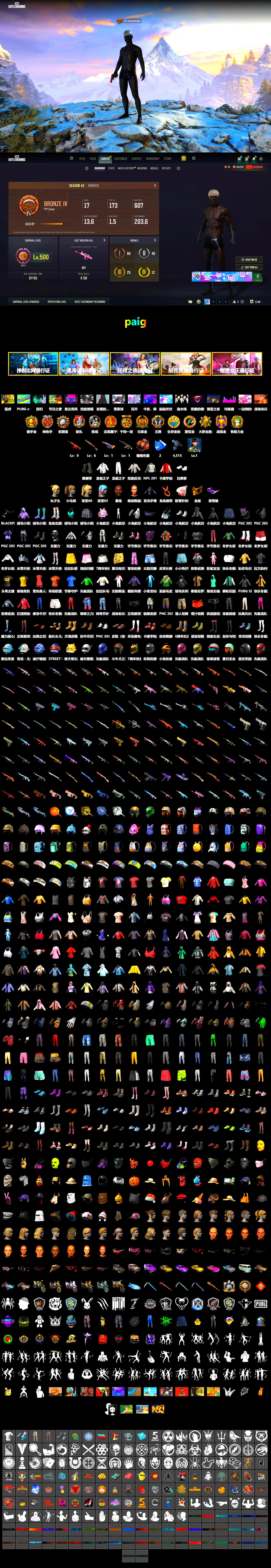 Coral Smoke Grenade, Duncan's Infiltrator Handwraps, Jonathan Kamau, Snow Glasses, PGC 2021 Contingent Chaos Mask, Polar Bear Feet, Harley Quinn's Hair, NPL 2019 Phase 2 Jacket, Sideshow Bear Feet, StreamerOne, Full Autumn — M416 - 2