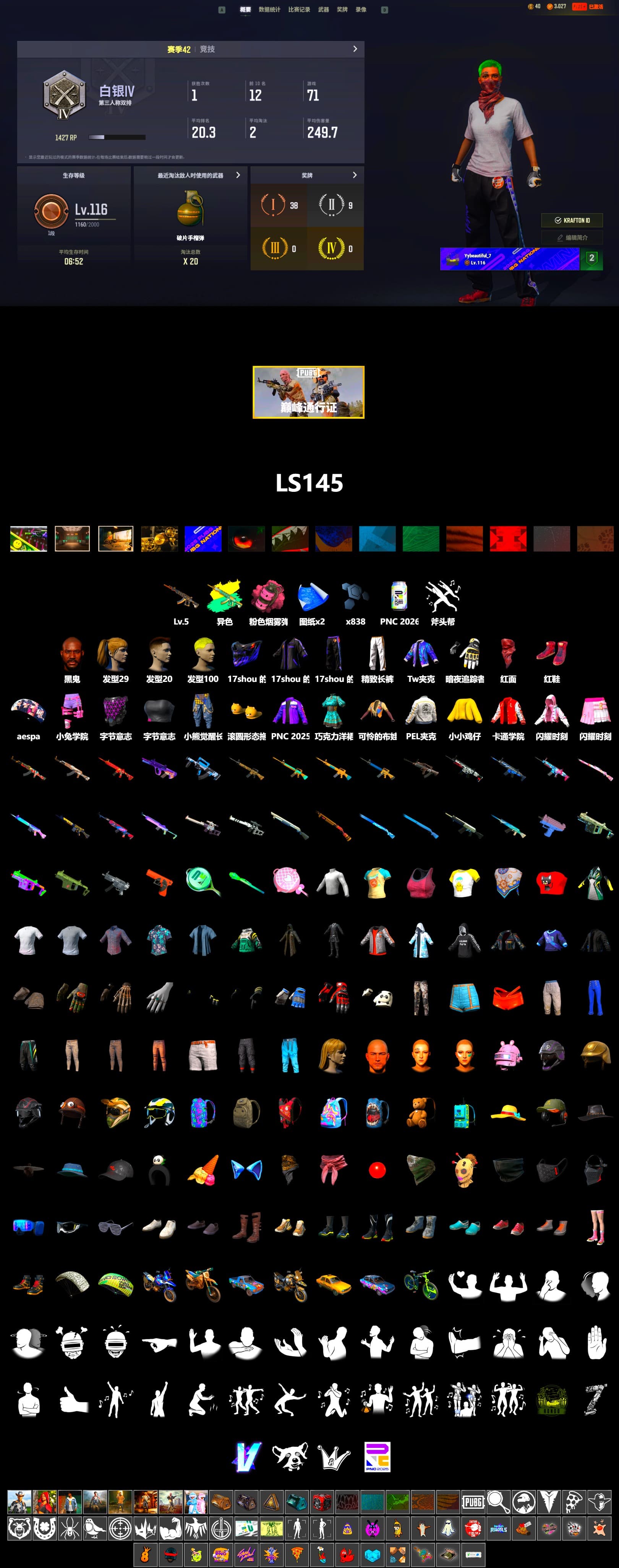Hi-top Trainers (Red), Jonathan Kamau, PLAYERUNKNOWN's Bandana, Heavy Fur Coat (Black), Aespa, Harley Quinn's Hair, PEL 2019 Phase 2 Jacket, Exquisite Pants - 2